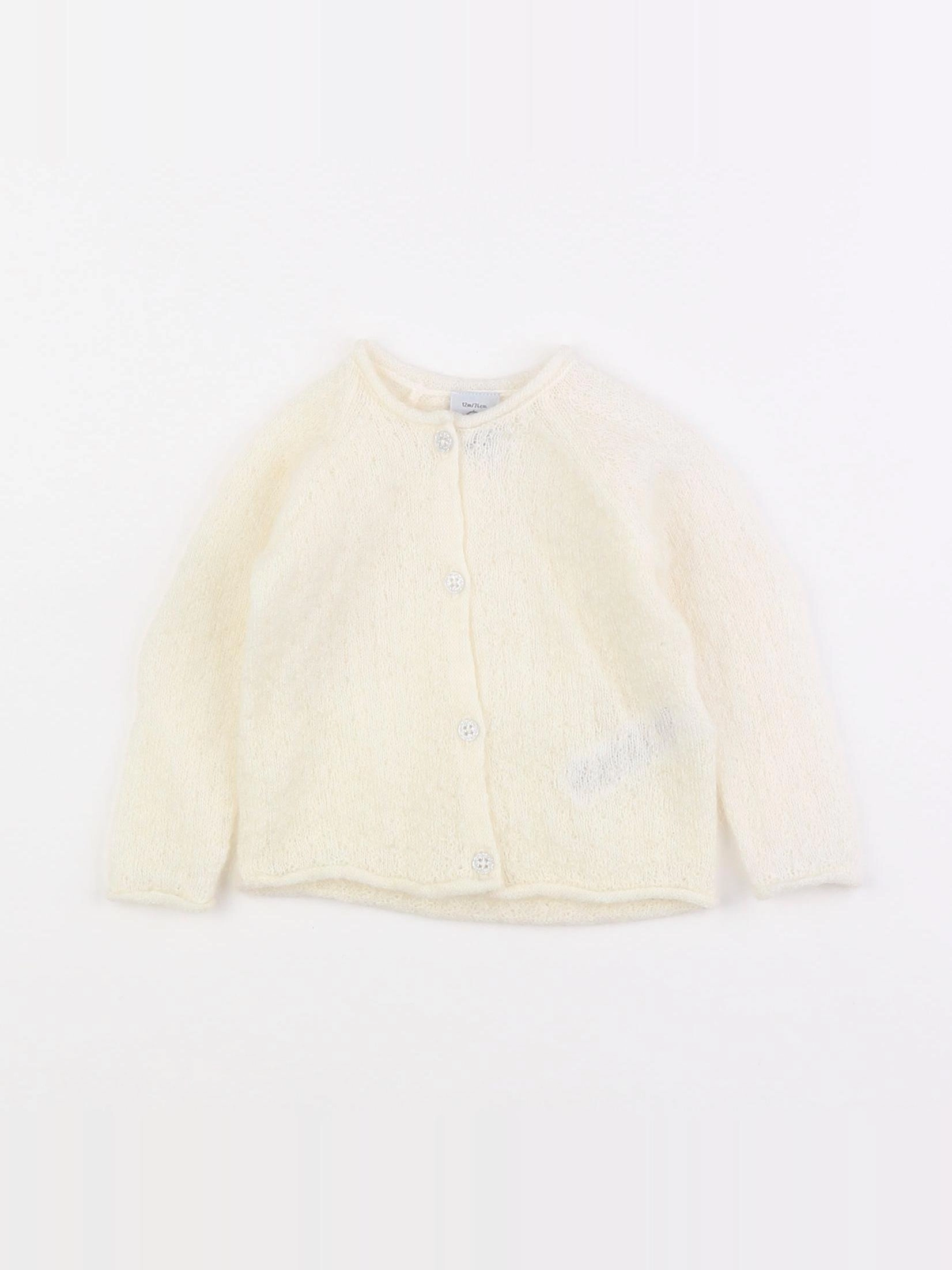 Petit Bateau - gilet beige - 12 mois