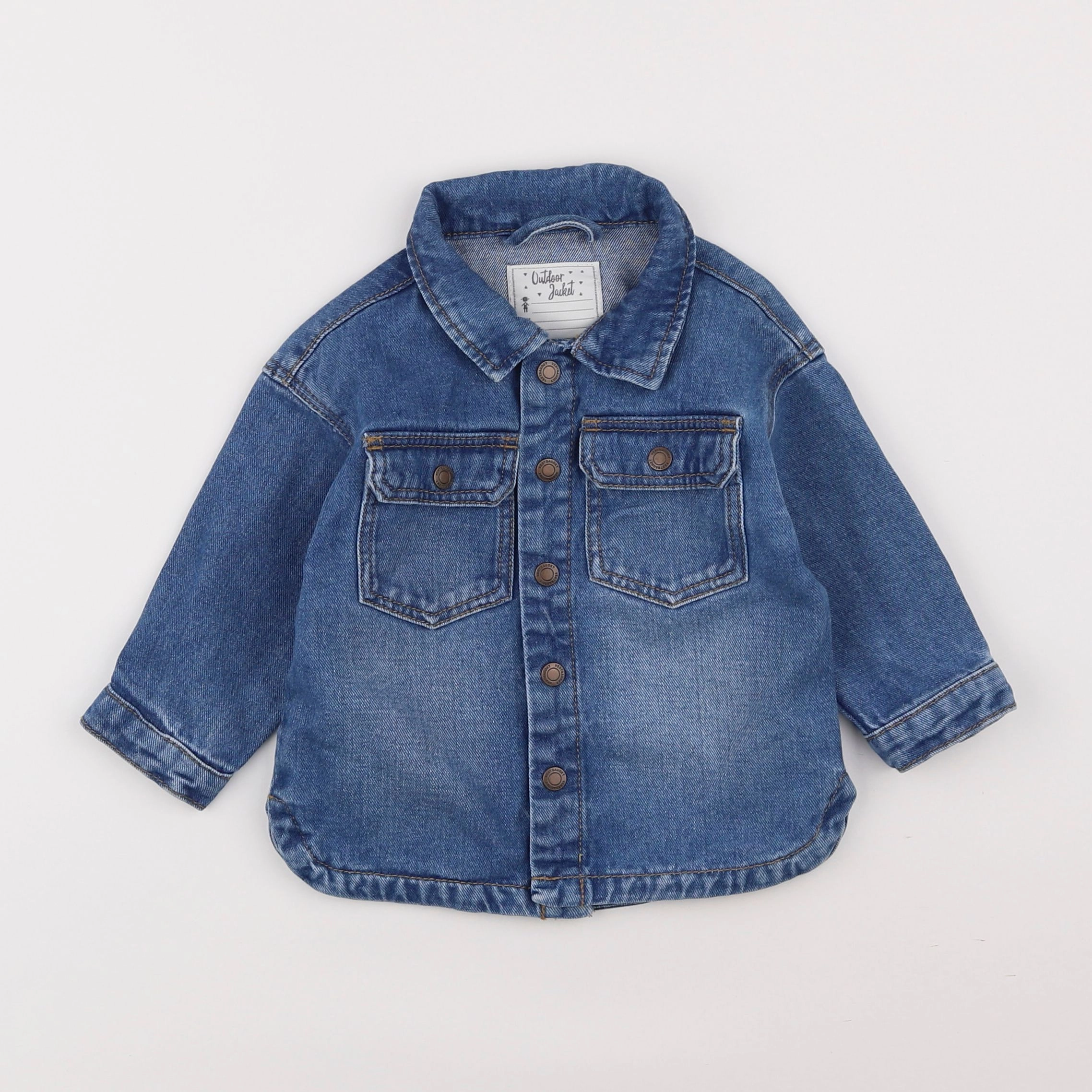 Vertbaudet - veste bleu - 12 mois