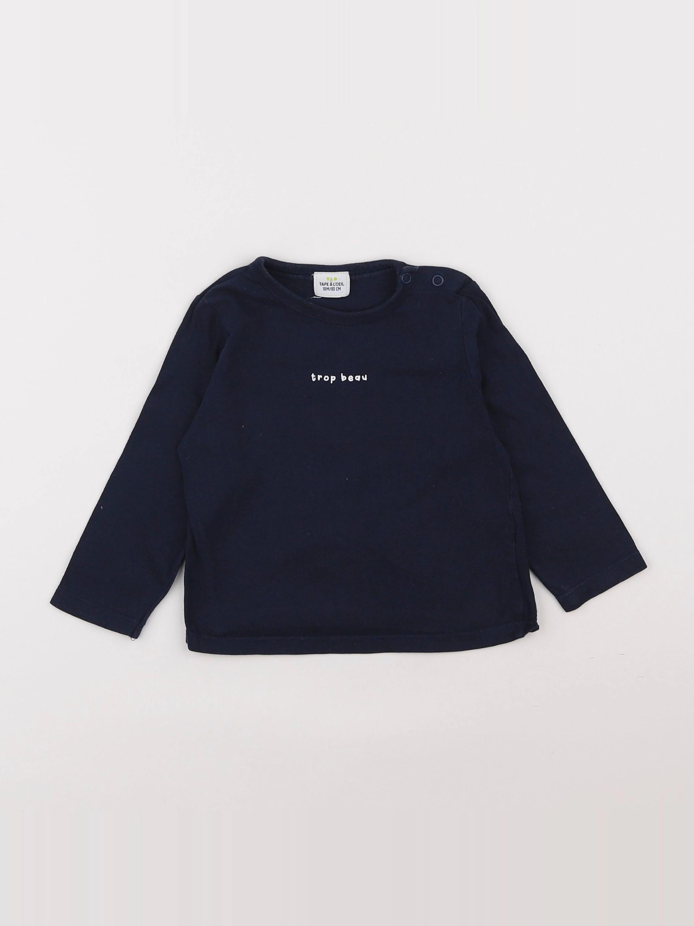 Tape à l'oeil - tee-shirt bleu - 18 mois