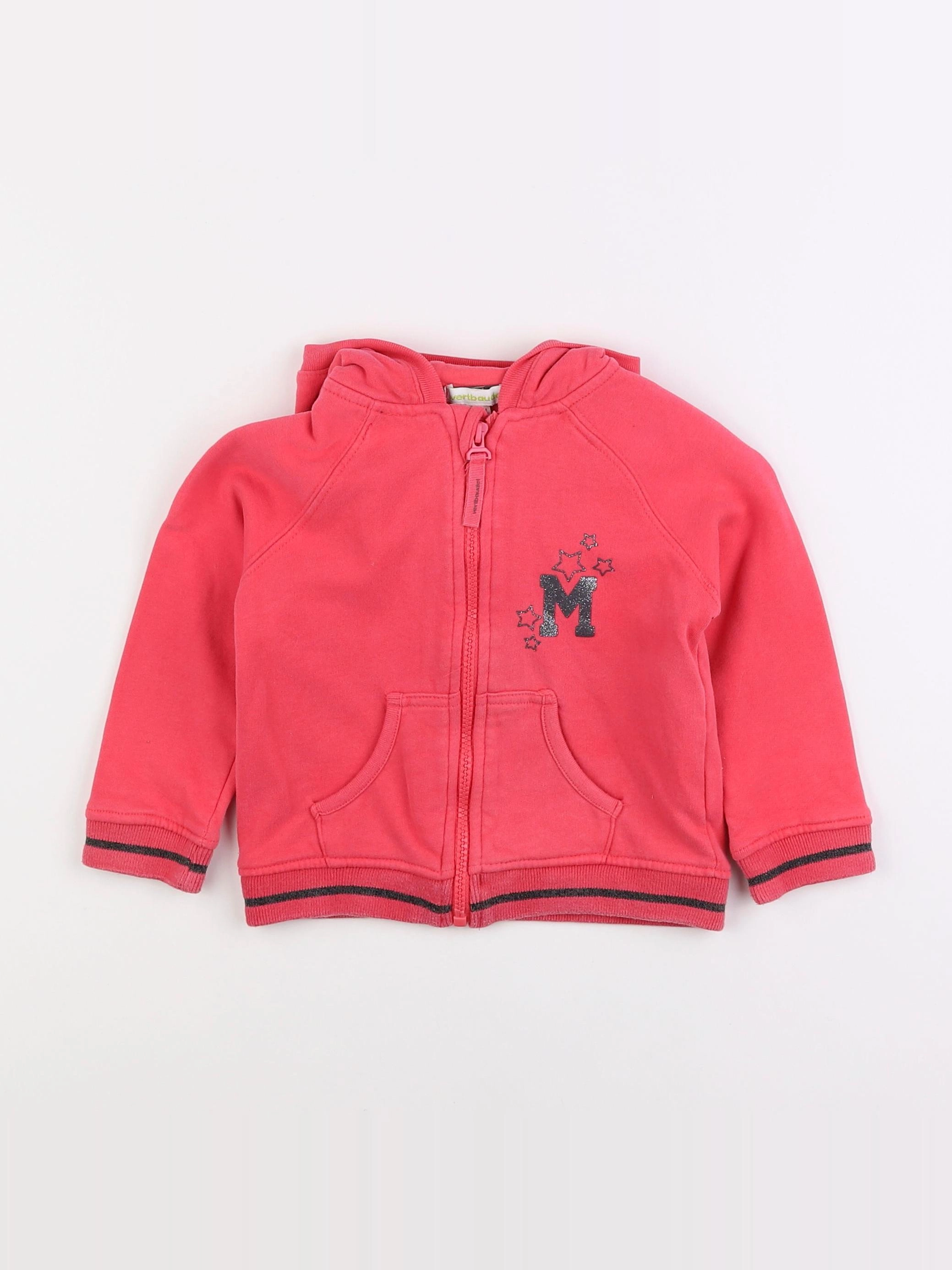 Vertbaudet - sweat rose - 3 ans
