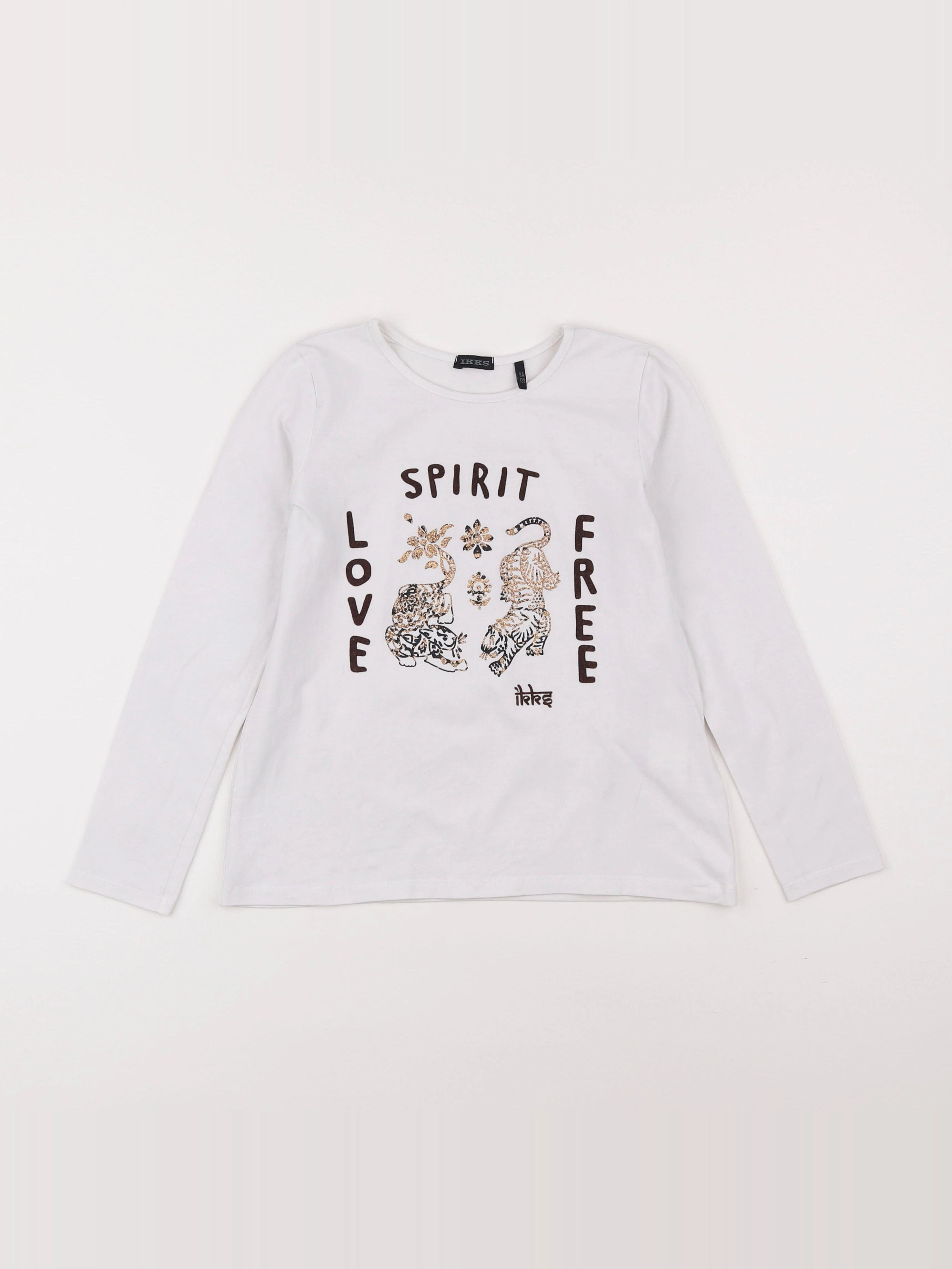 IKKS - tee-shirt blanc - 8 ans