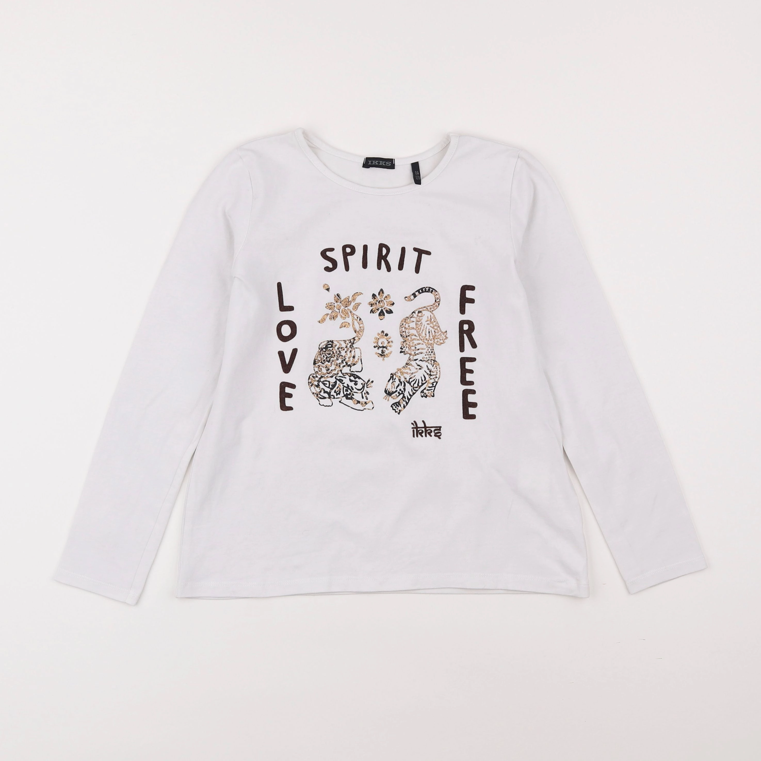 IKKS - tee-shirt blanc - 8 ans