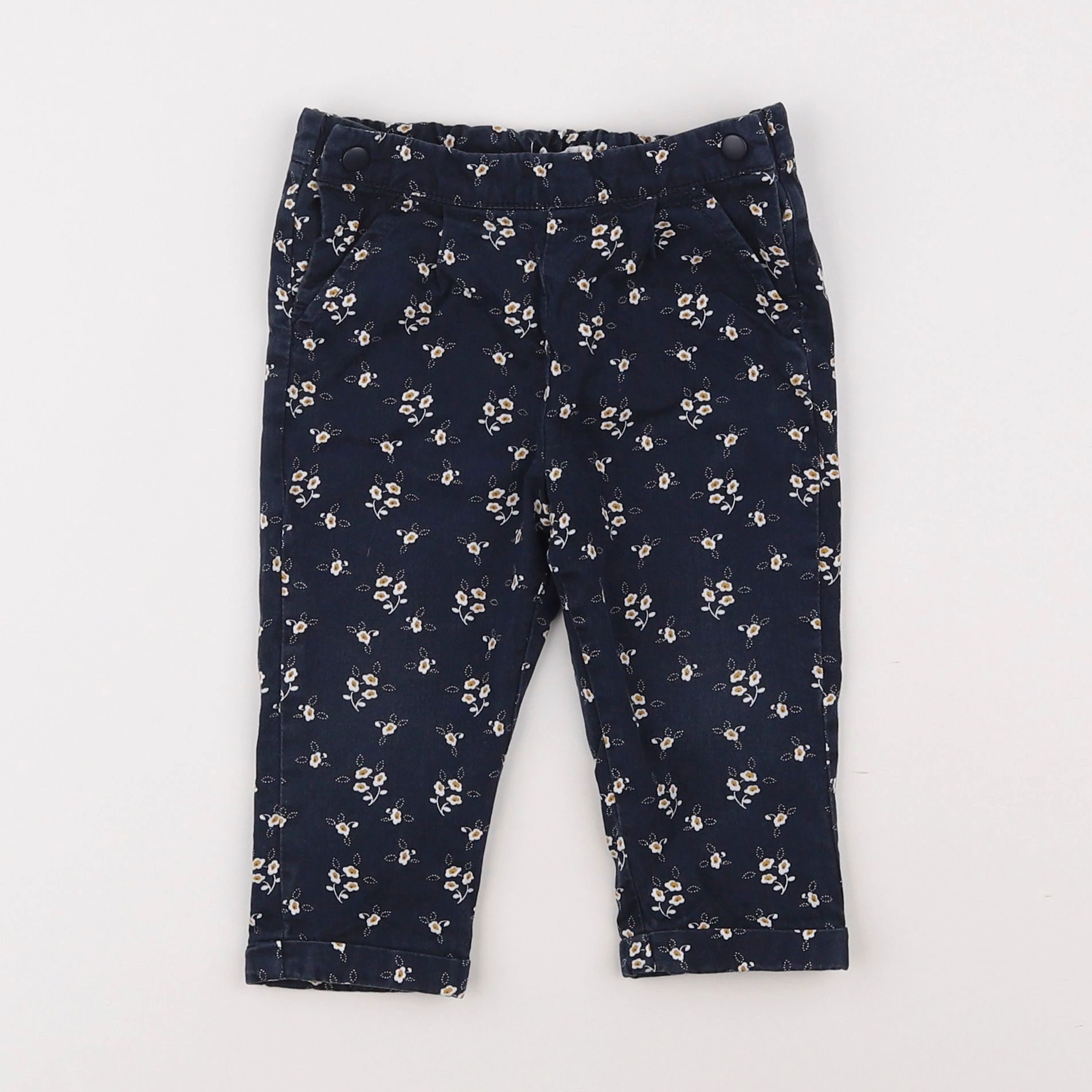Boutchou - pantalon doublé bleu - 6 mois
