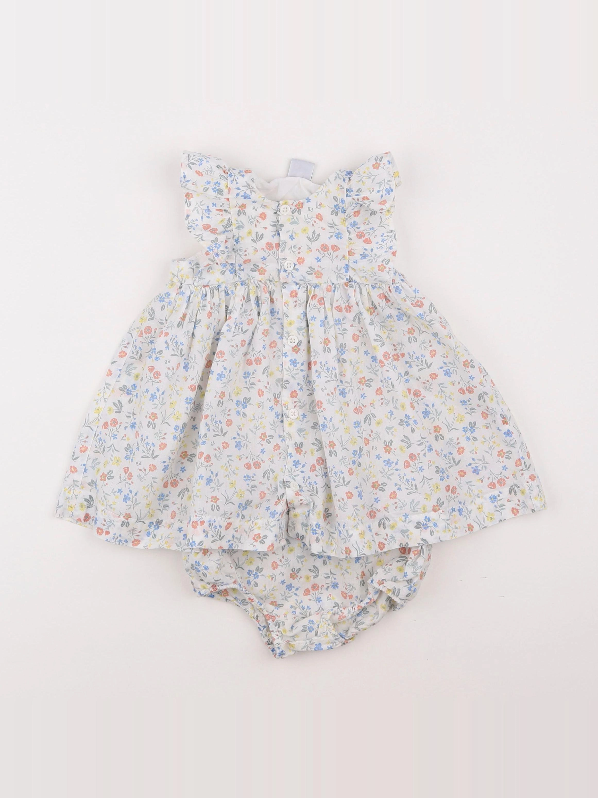 Petit Bateau - robe multicolore - 12 mois