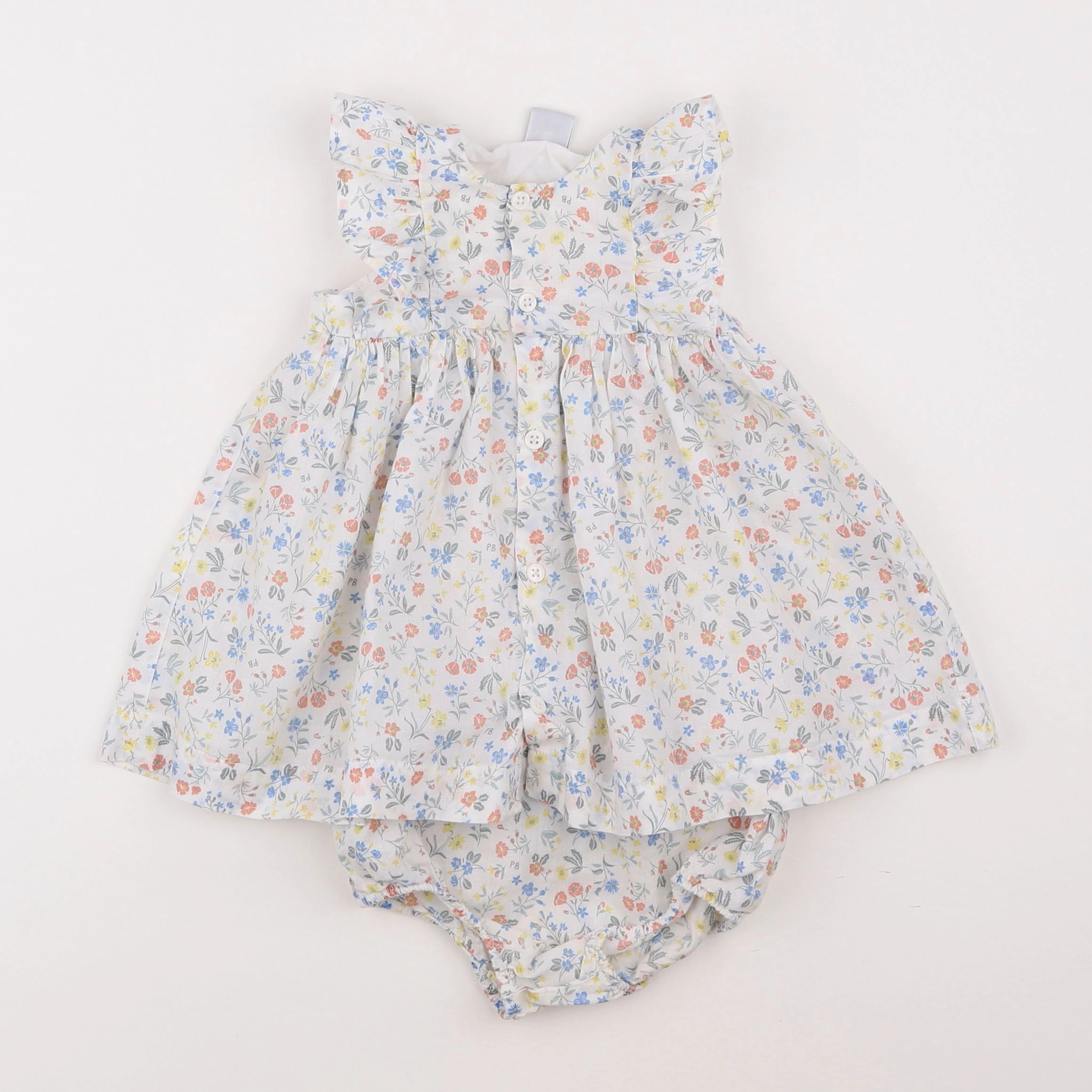 Petit Bateau - robe multicolore - 12 mois
