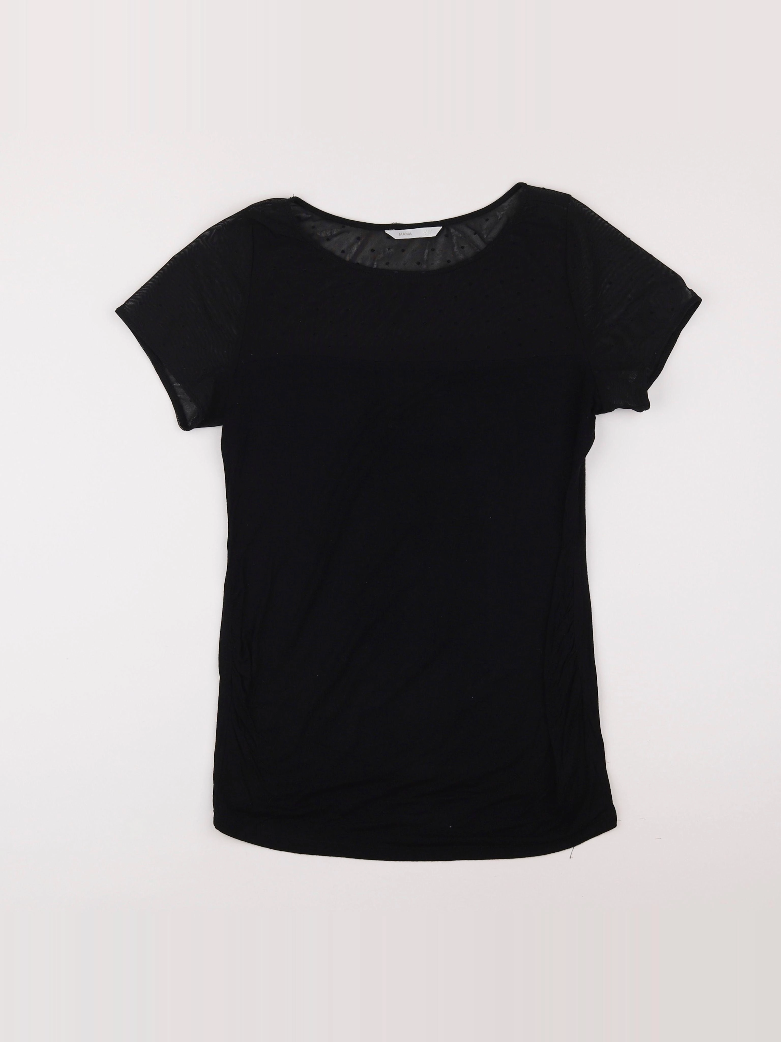 H&M - tee-shirt grossesse noir - 40 à 42