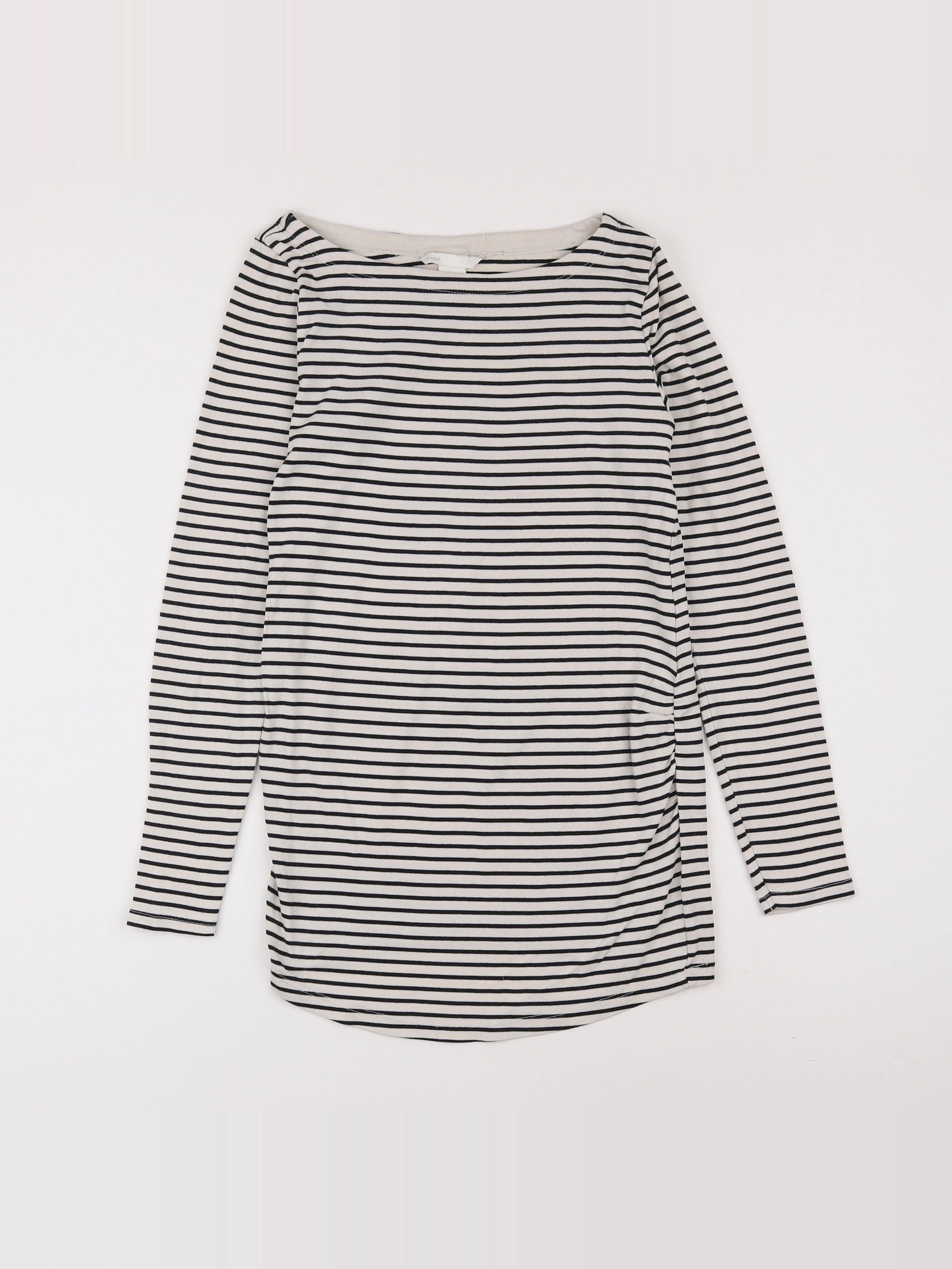 H&M - tee-shirt grossesse beige, noir - 40 à 42