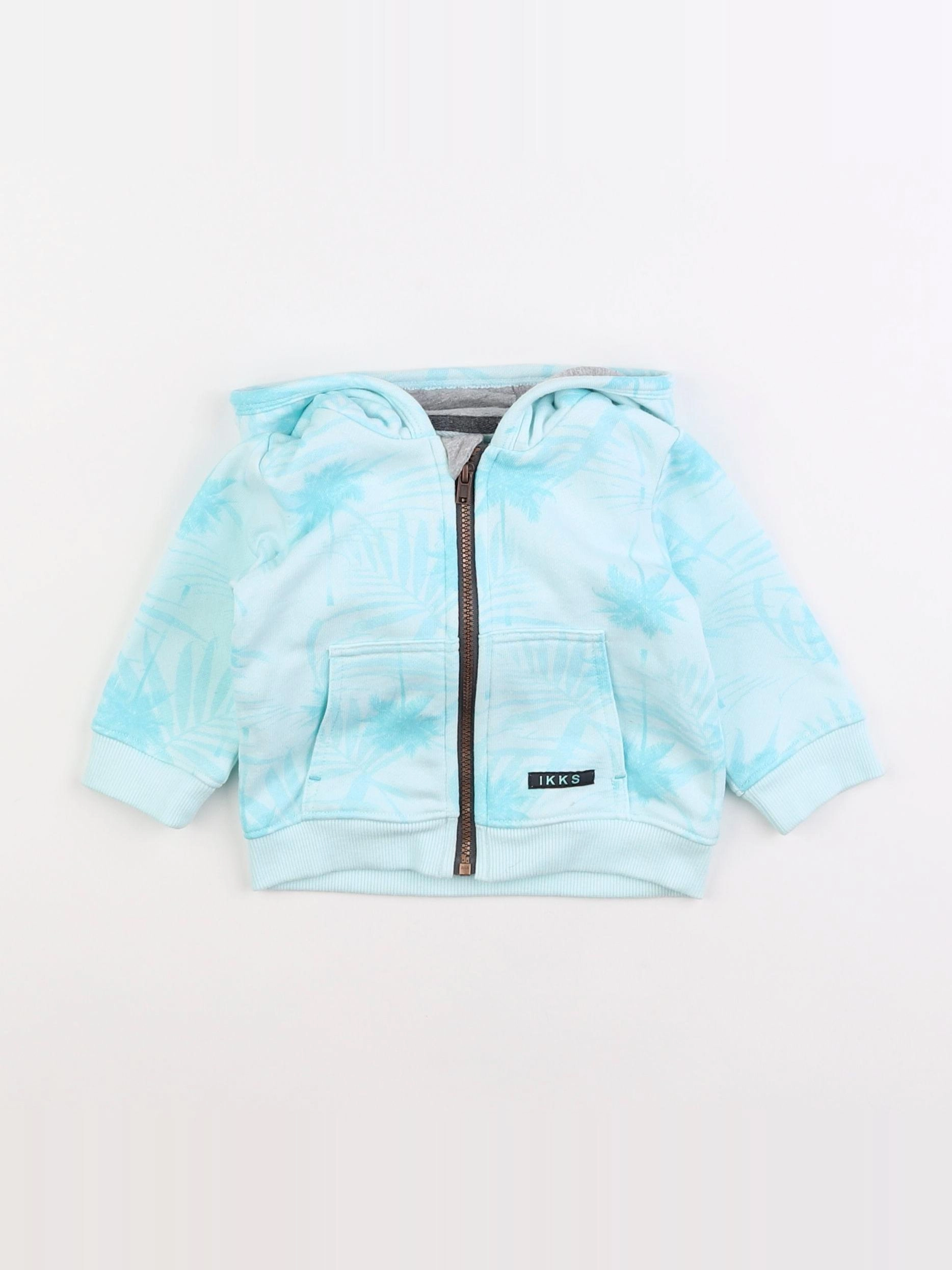 IKKS - sweat bleu - 6 mois