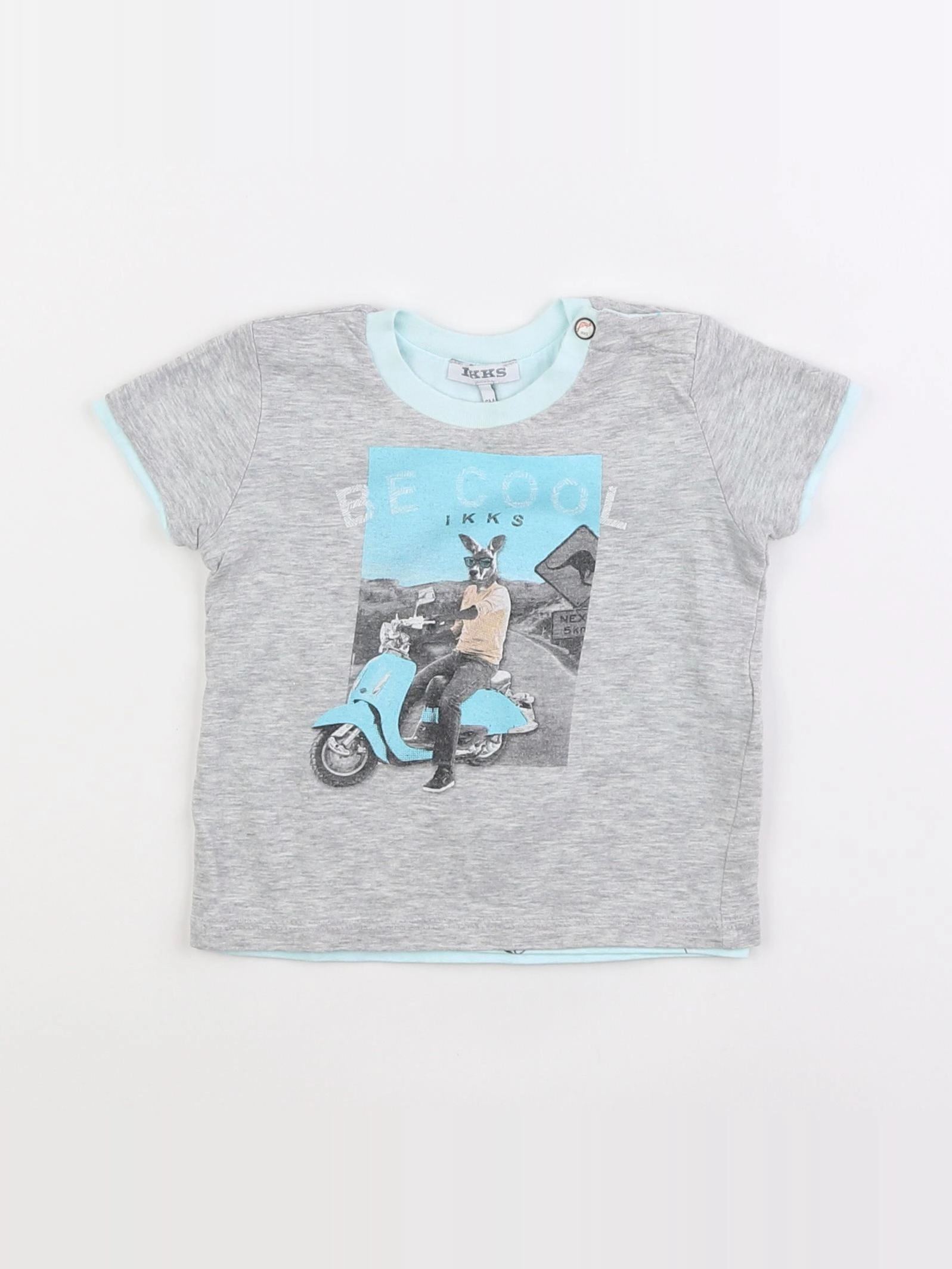 IKKS - tee-shirt gris - 6 mois
