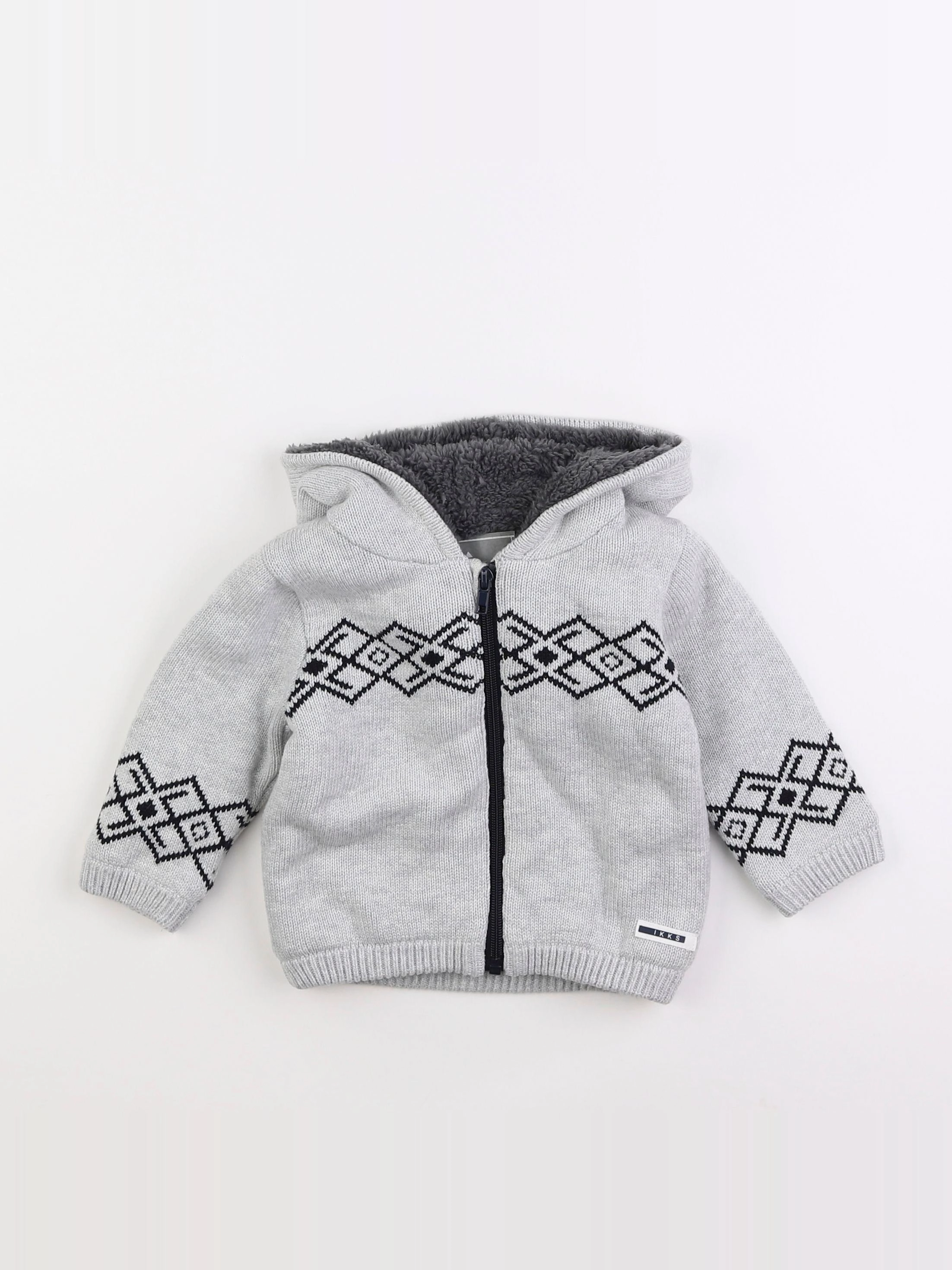 IKKS - gilet gris - 12 mois