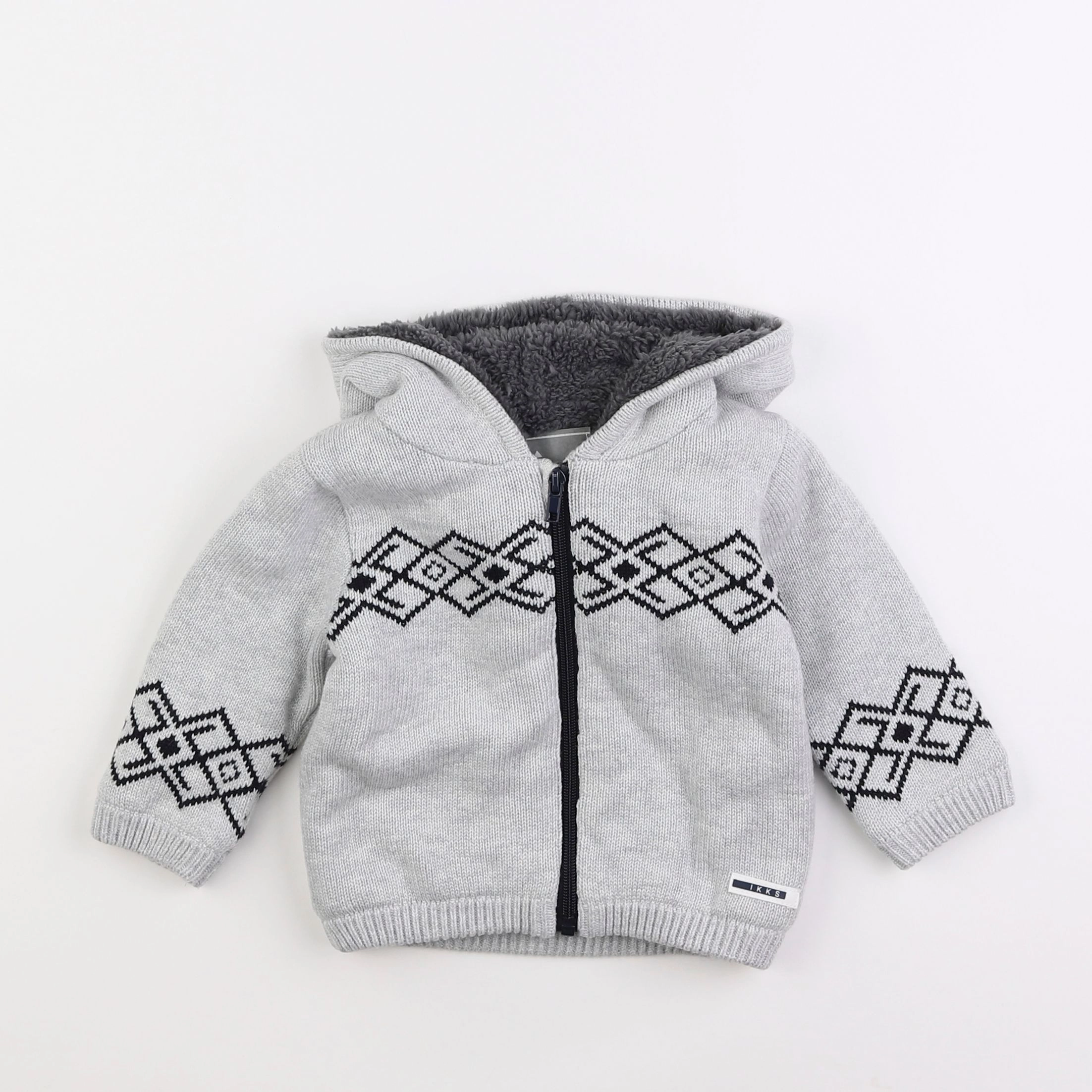 IKKS - gilet gris - 12 mois