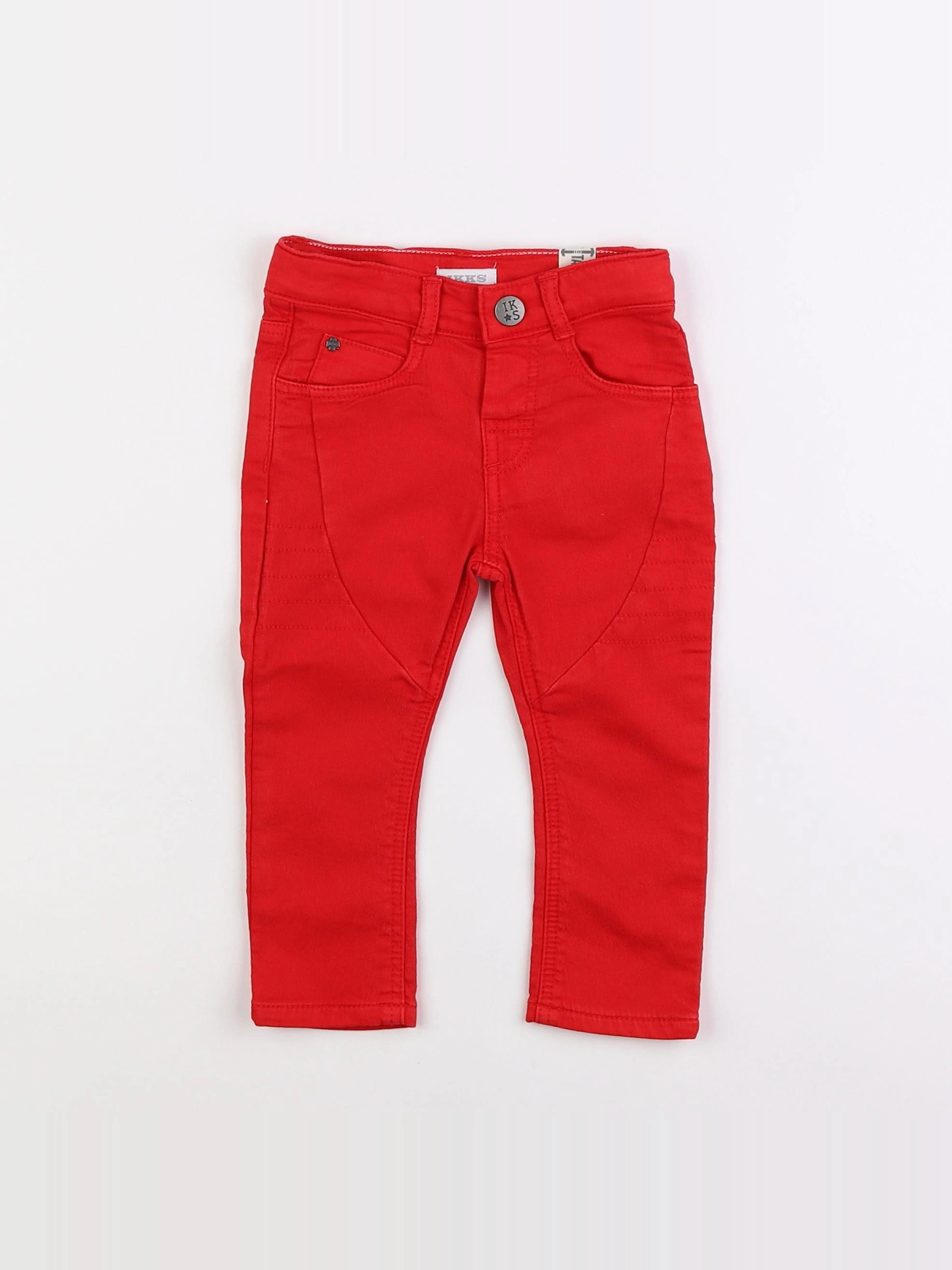 IKKS - pantalon rouge - 12 mois