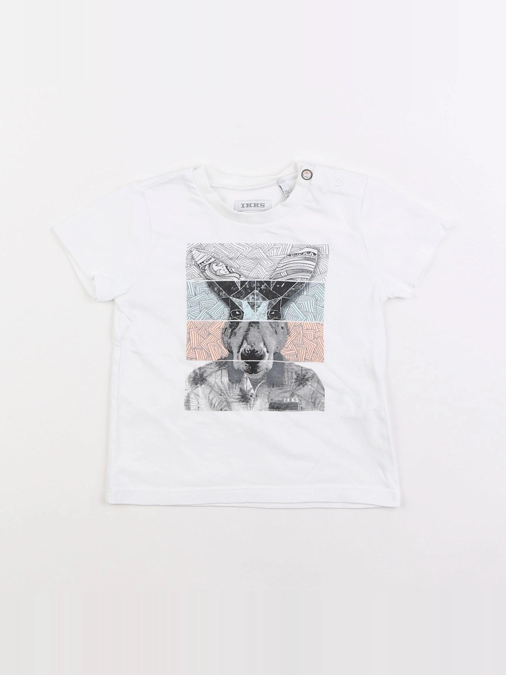 IKKS - tee-shirt blanc - 12 mois