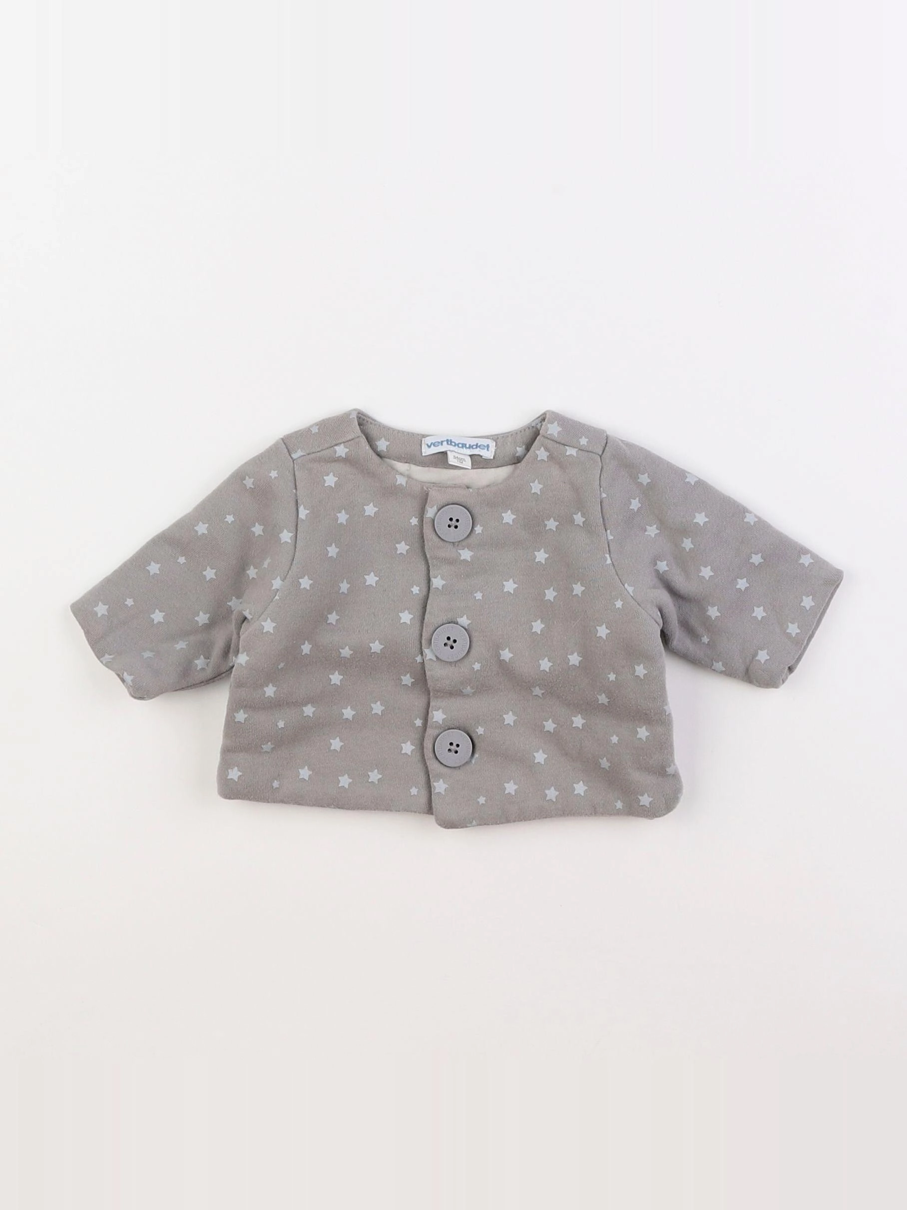 Vertbaudet - veste gris - 1 mois