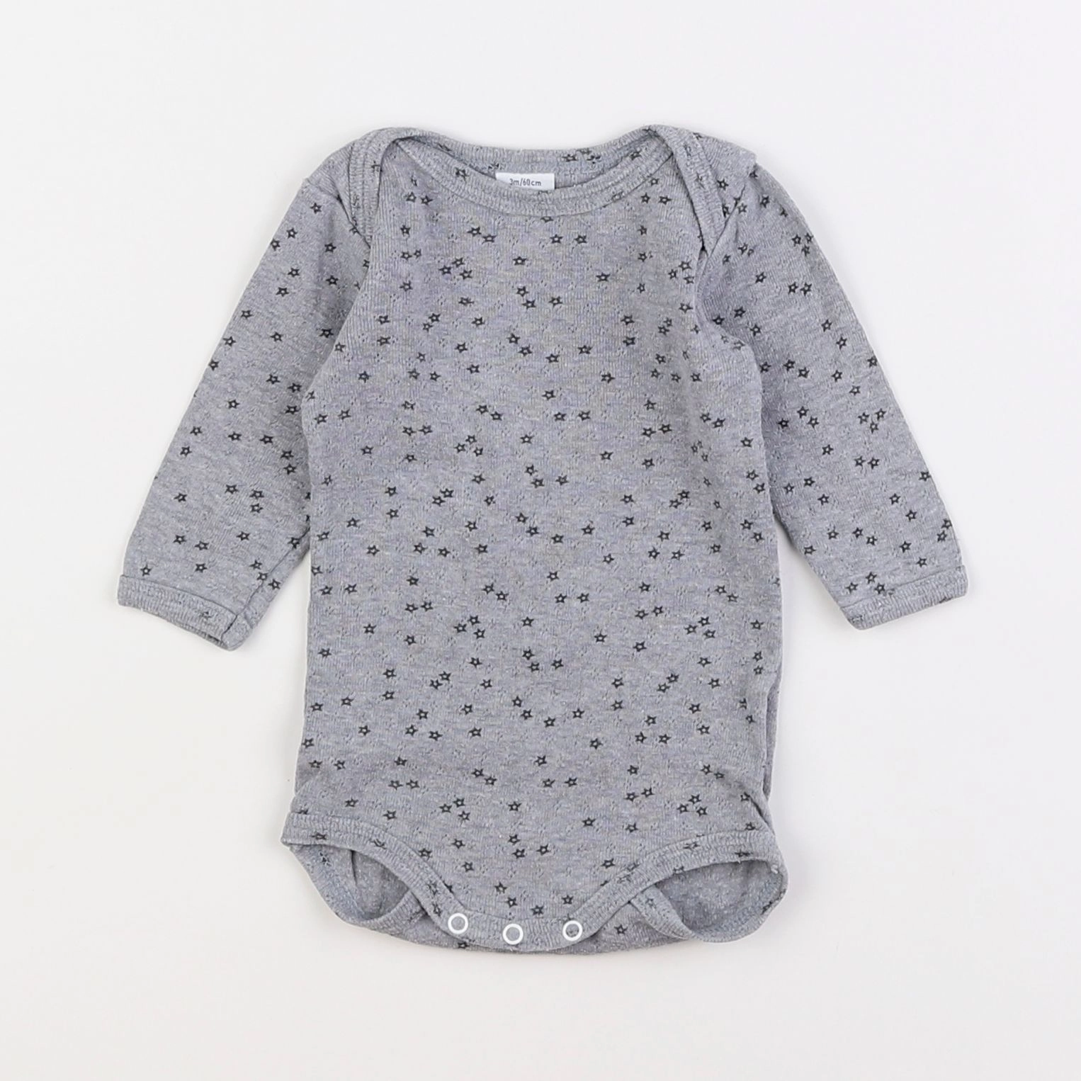 Petit Bateau - body gris - 3 mois