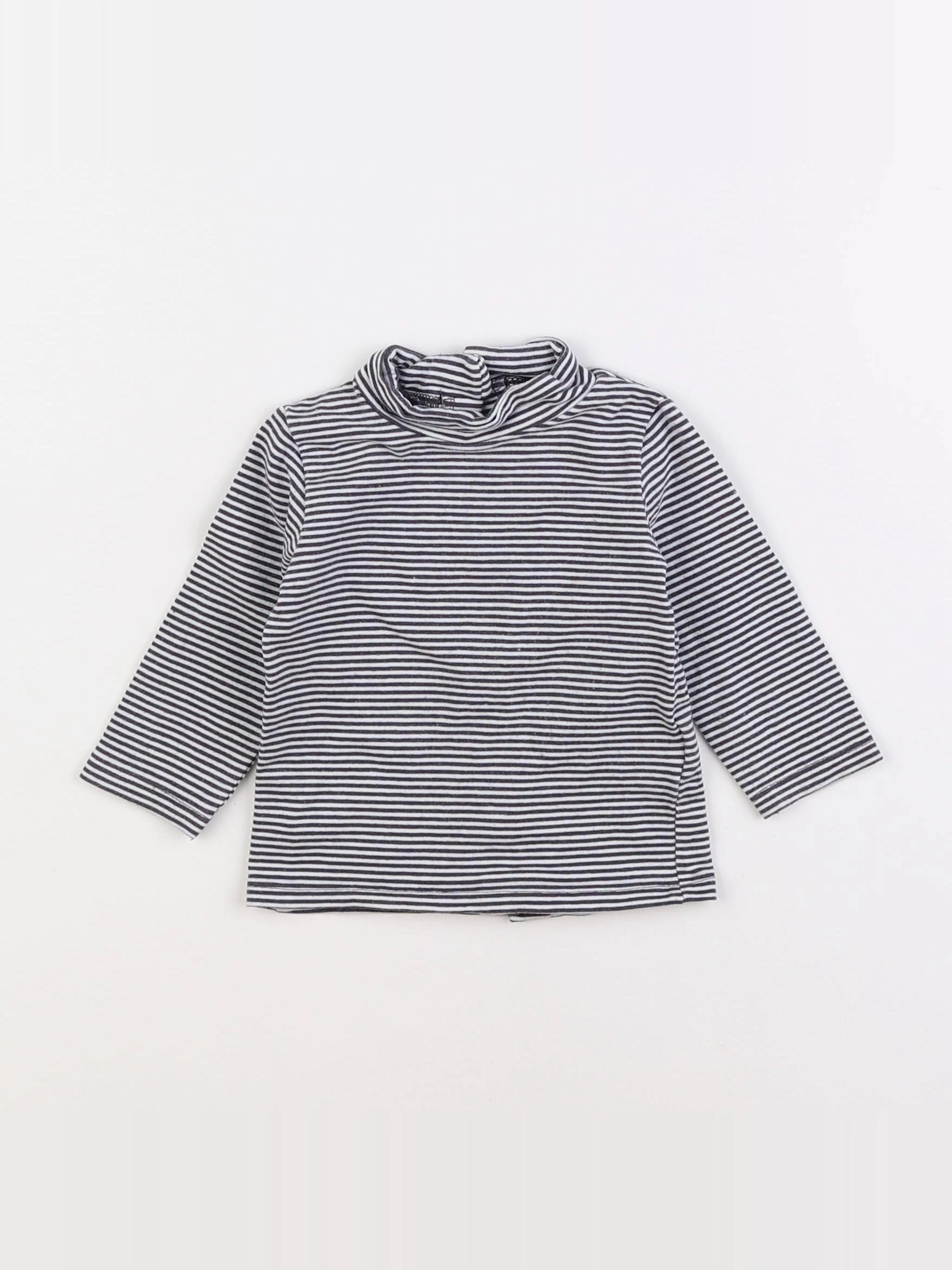 Vertbaudet - sous-pull noir - 6 mois