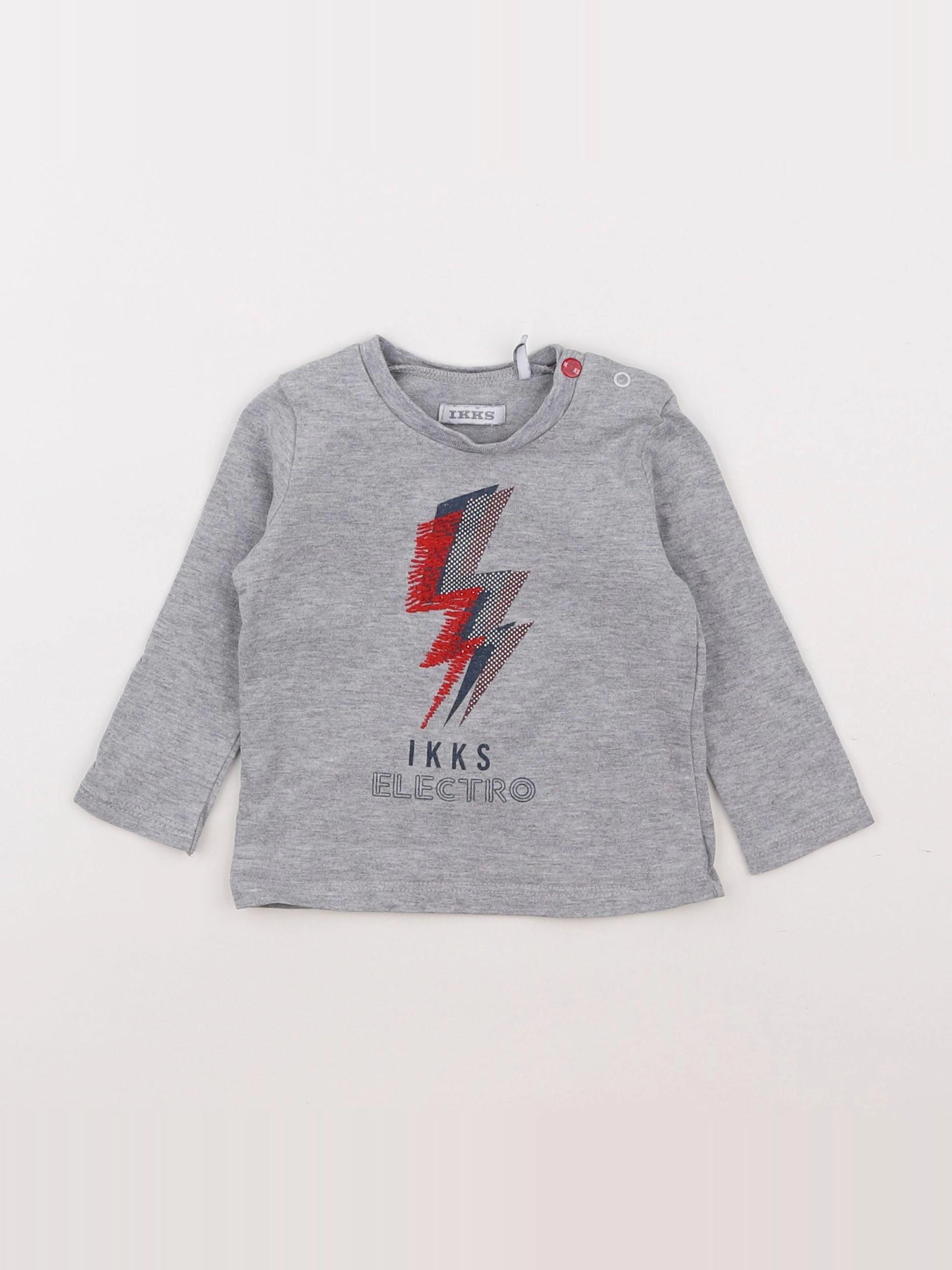 IKKS - tee-shirt gris - 6 mois