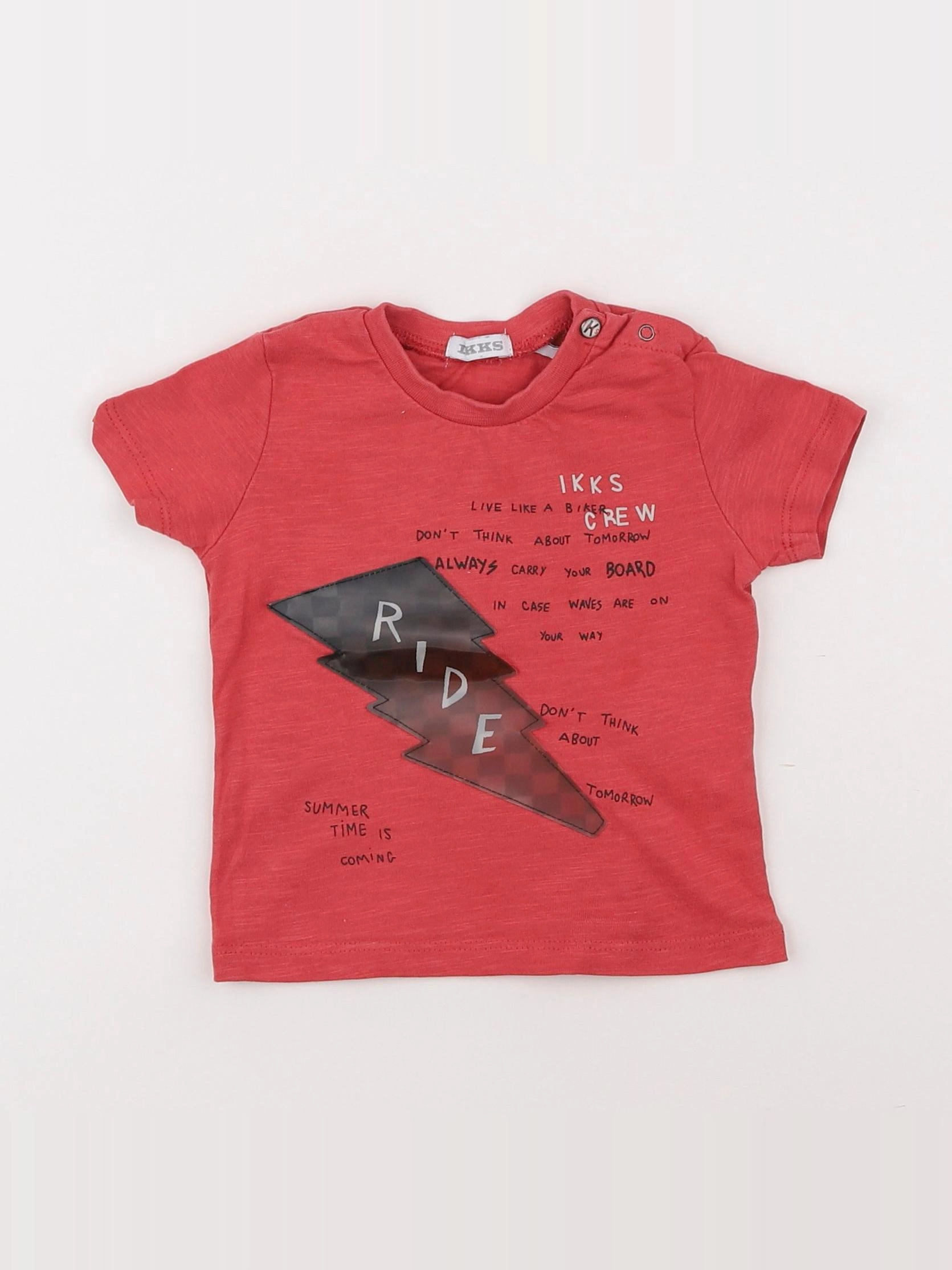 IKKS - tee-shirt rouge - 6 mois