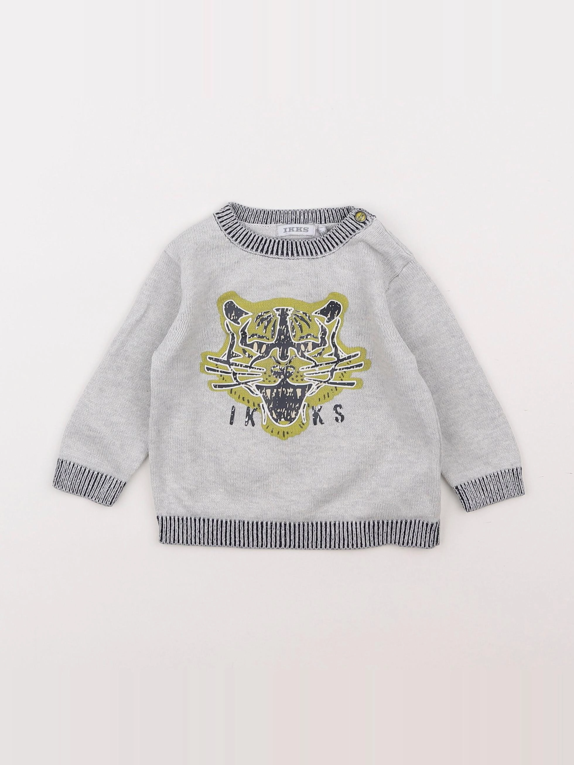 IKKS - pull gris - 6 mois