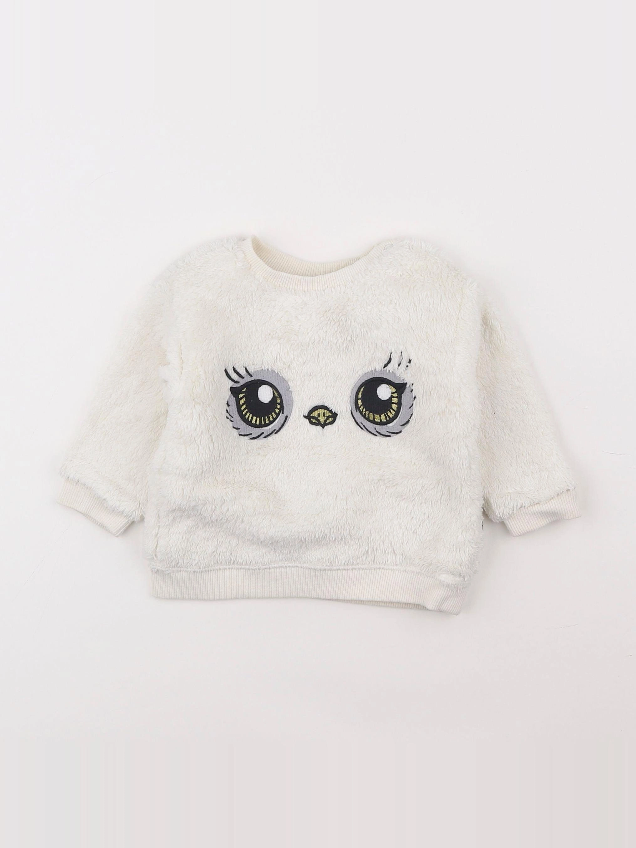 H&M - pull blanc - 6 mois