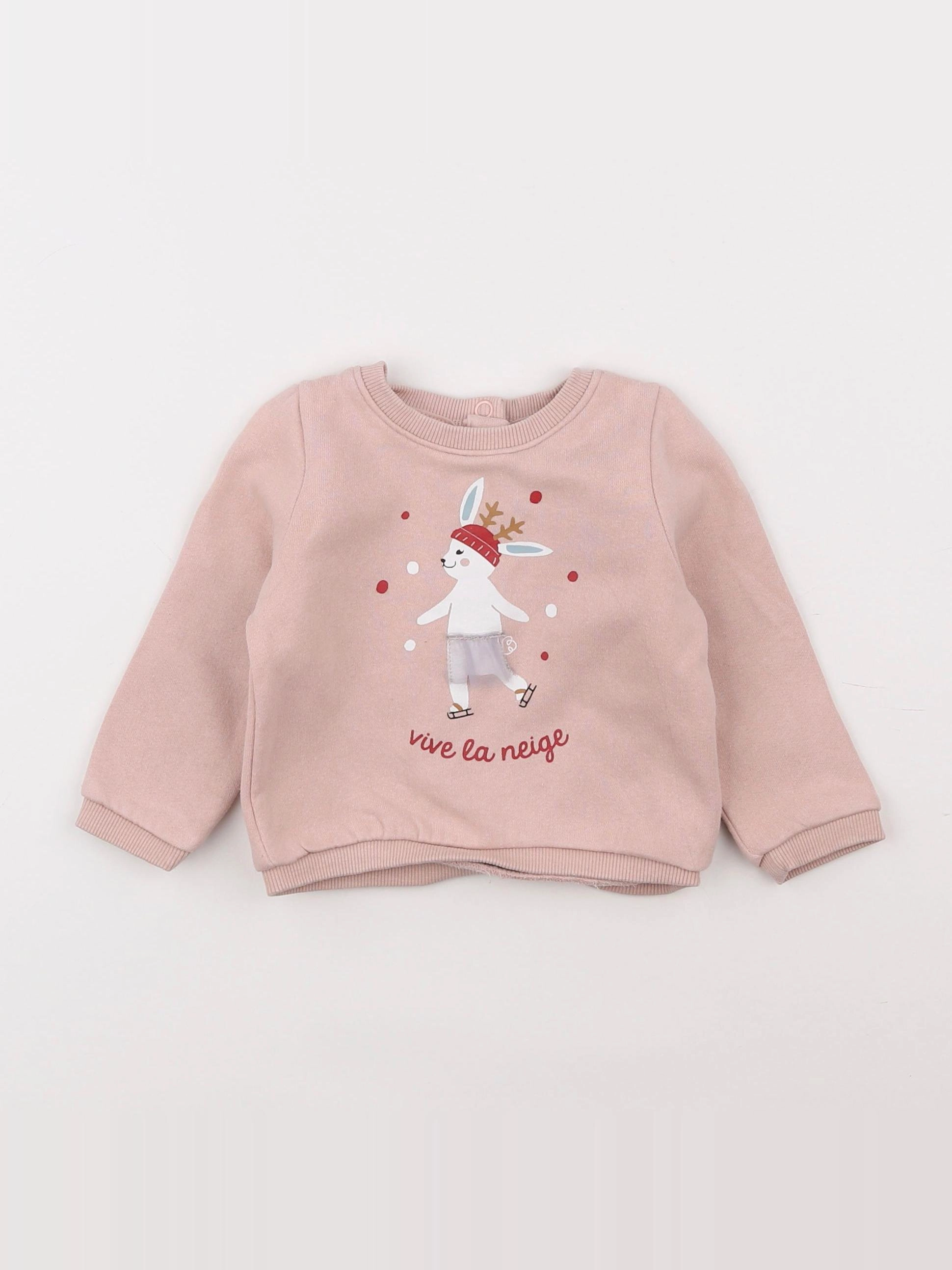 Boutchou - sweat rose - 9 mois