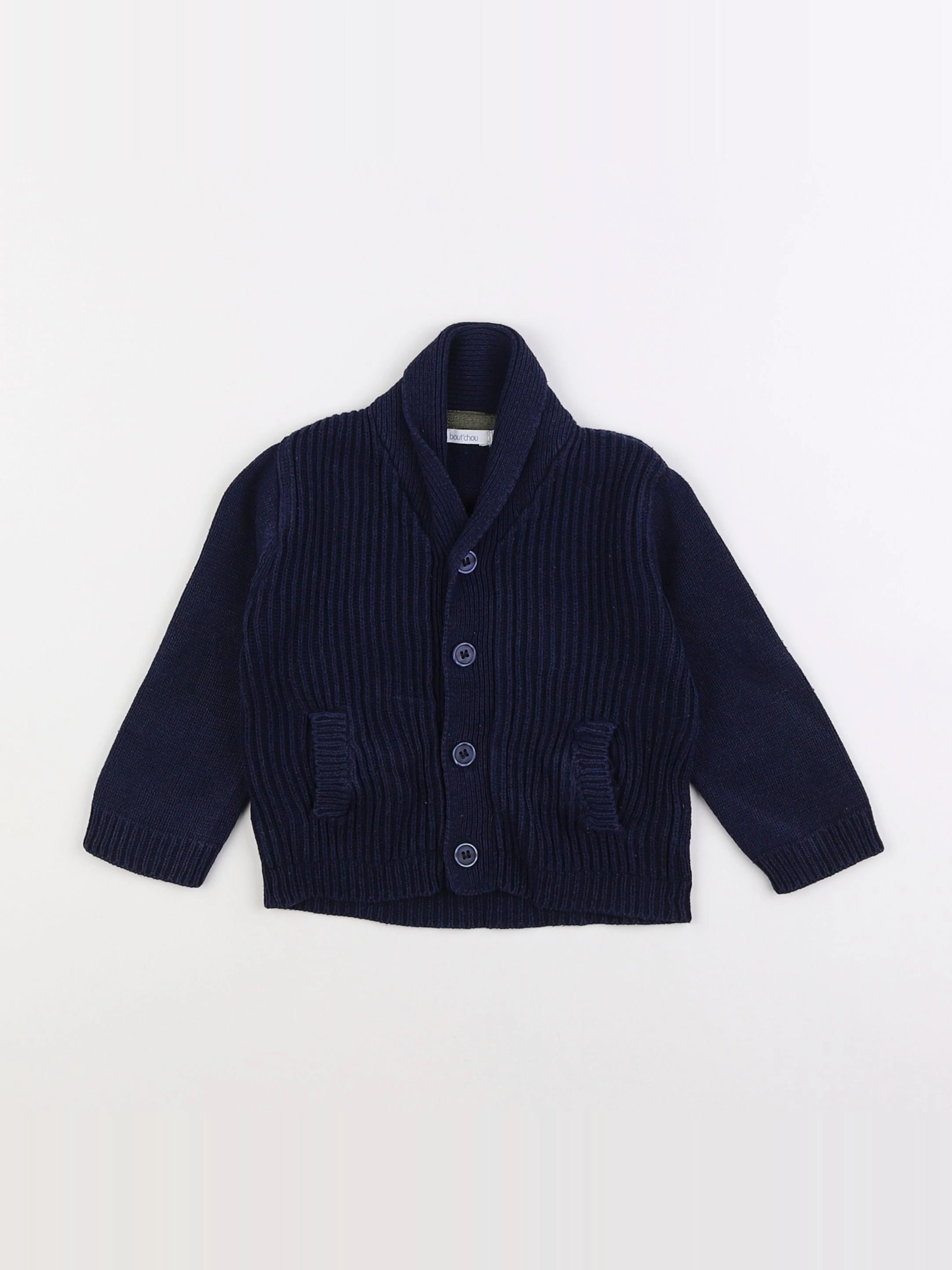 Boutchou - gilet bleu - 18 mois