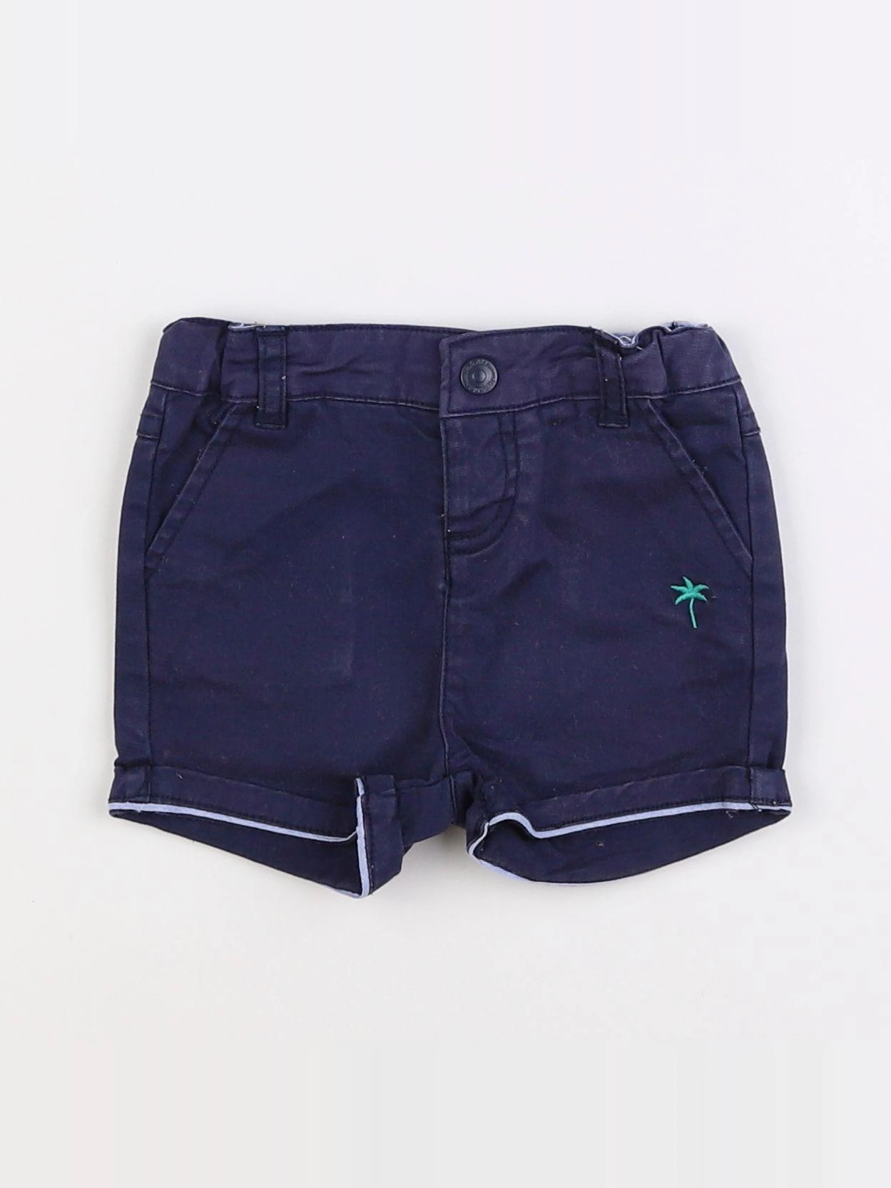Cadet Rousselle - short bleu - 6 mois
