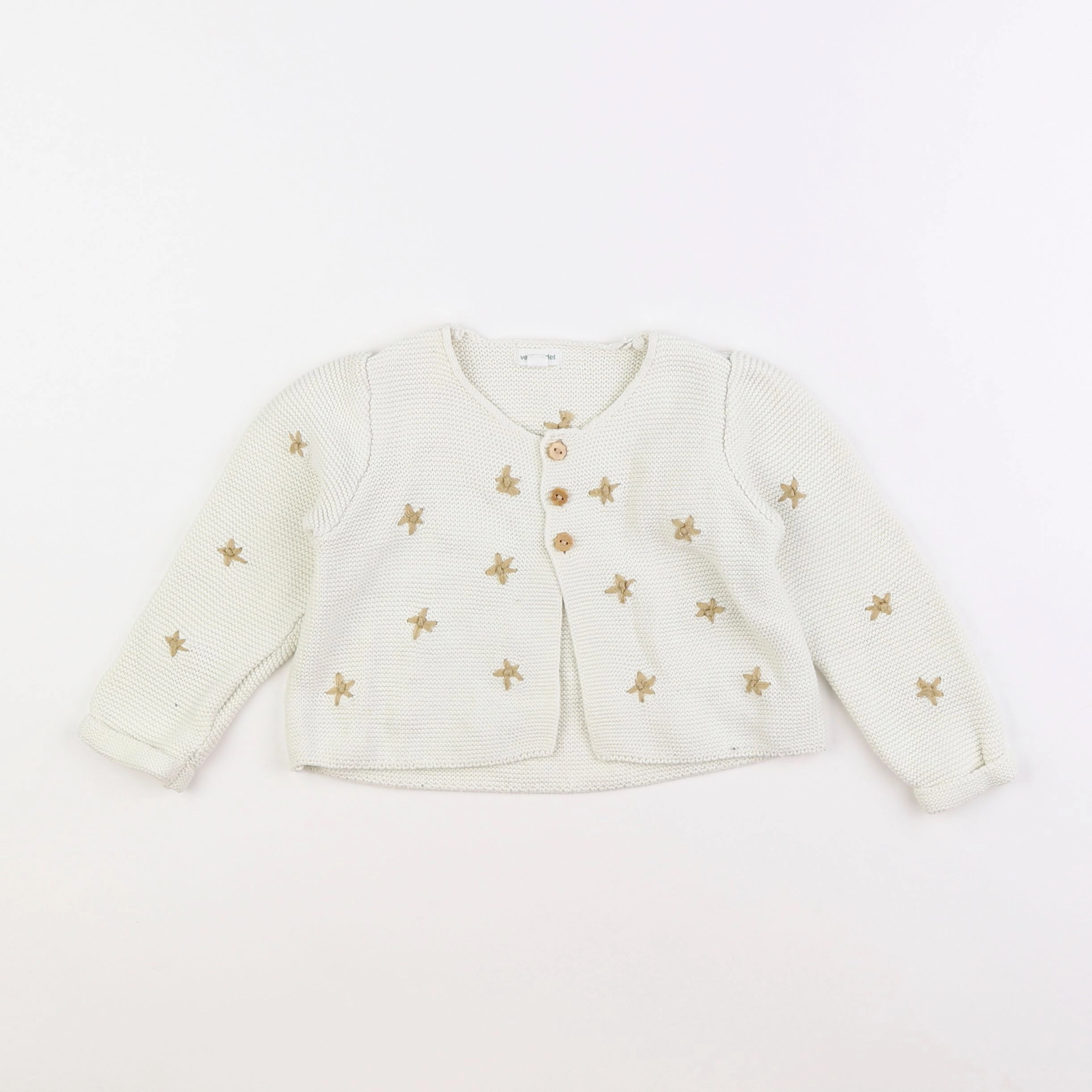 Vertbaudet - gilet blanc - 18 mois