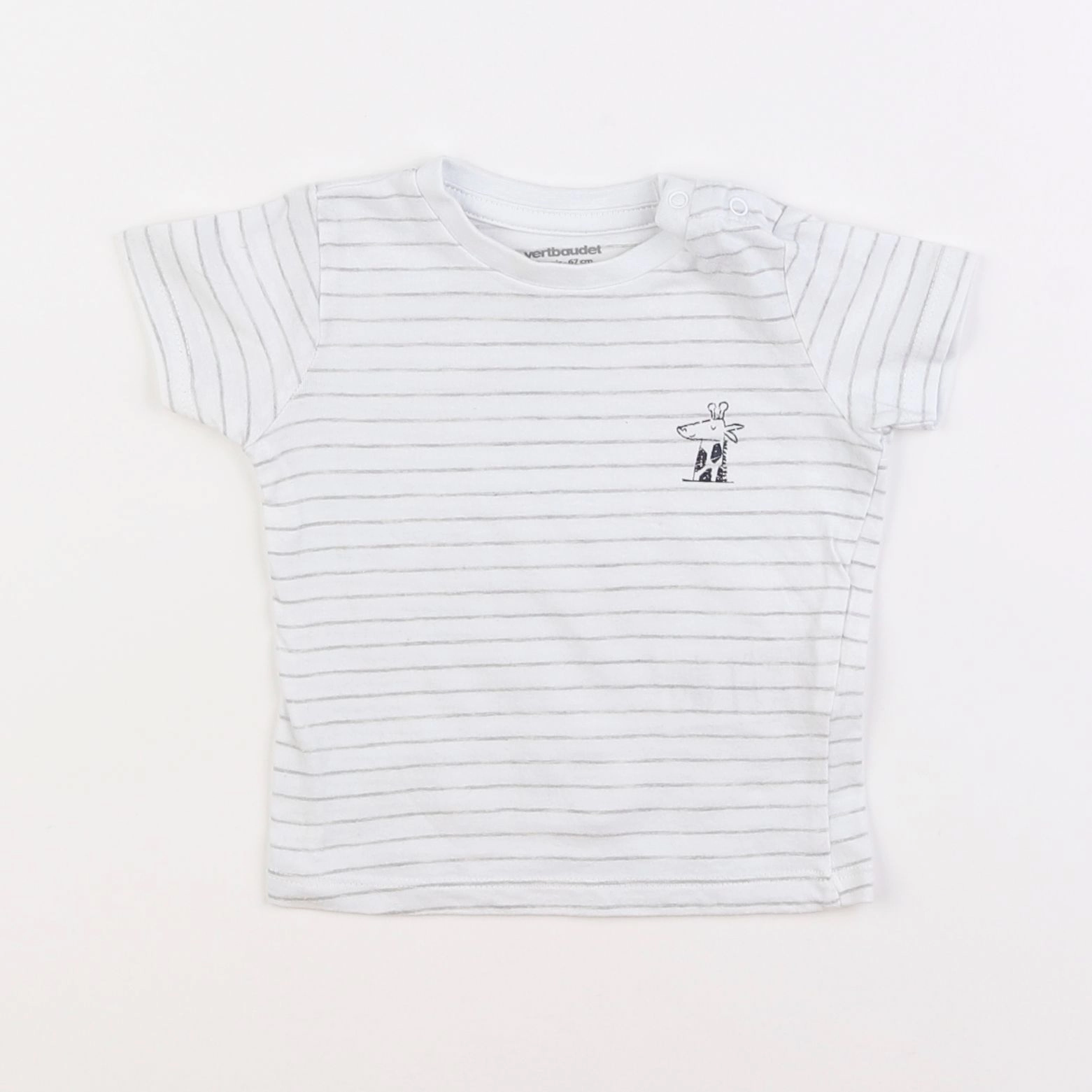 Vertbaudet - tee-shirt blanc - 6 mois