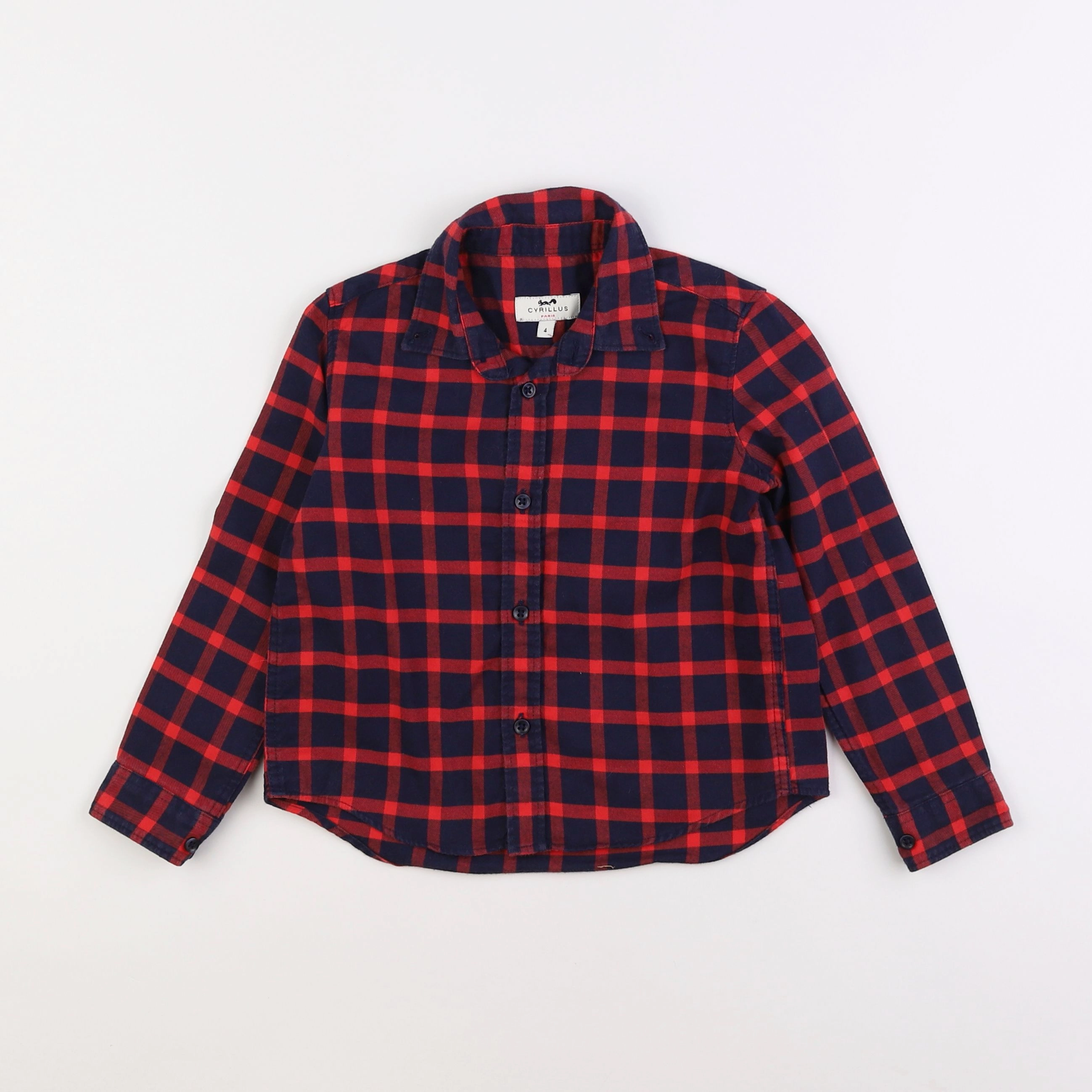 Cyrillus - chemise rouge - 4 ans