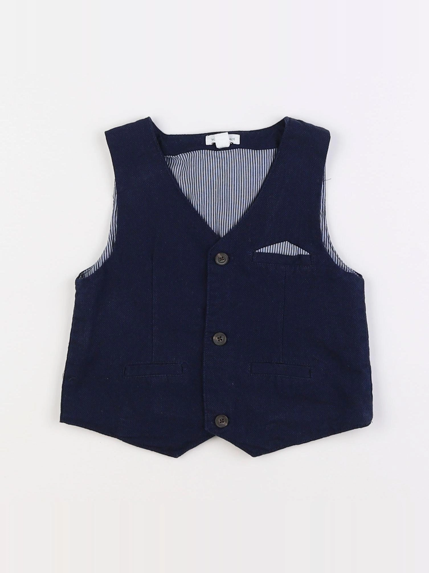 Vertbaudet - gilet bleu - 2 ans