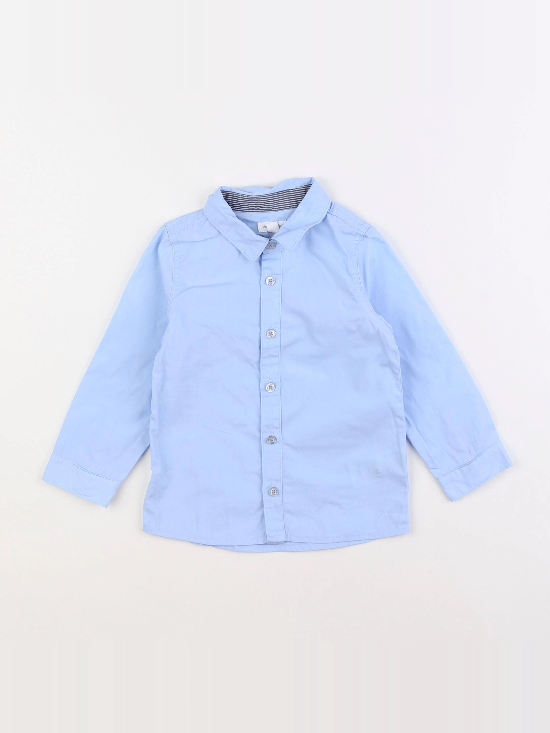 Vertbaudet - chemise bleu - 2 ans