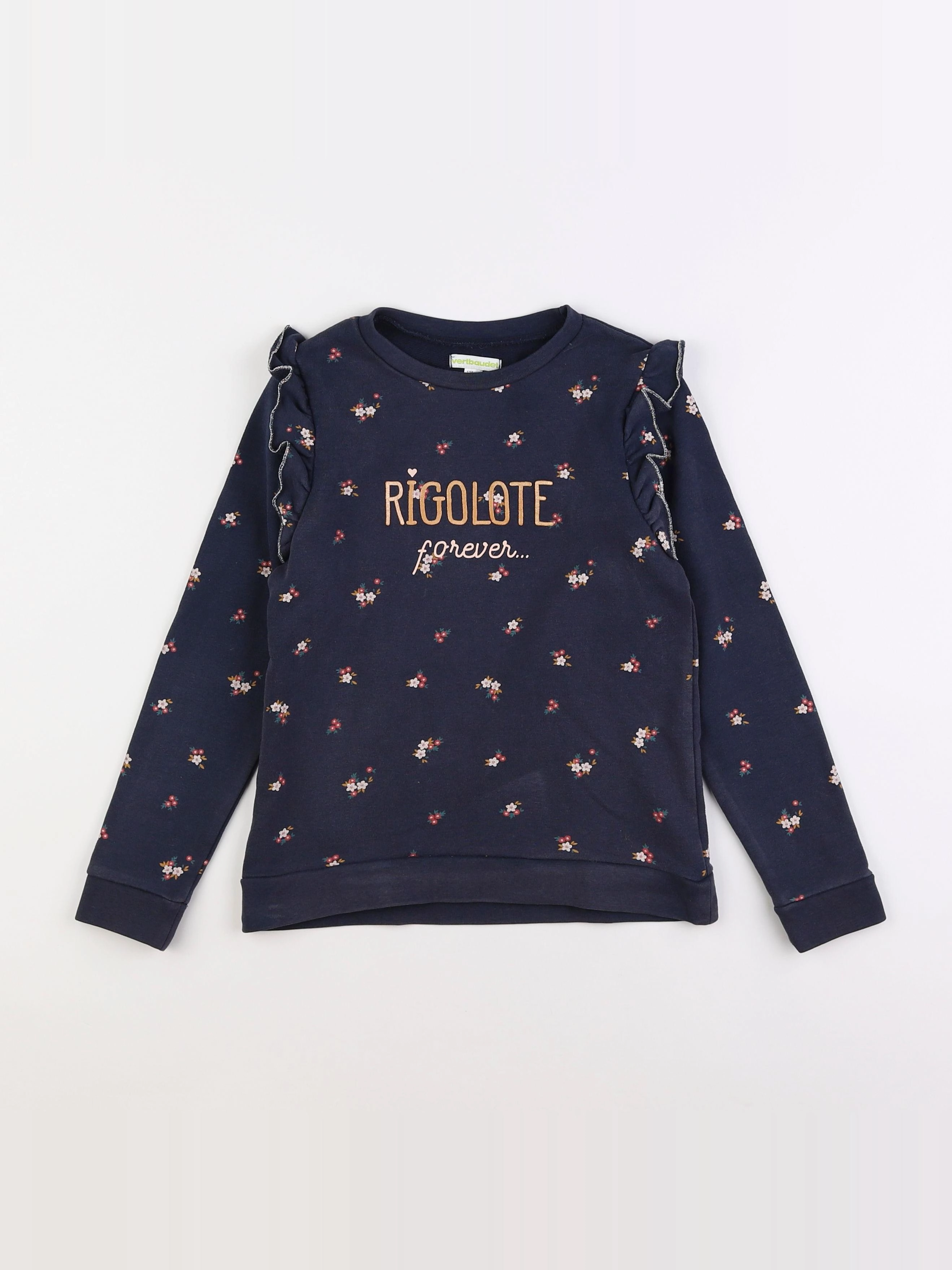 Vertbaudet - sweat bleu - 8 ans