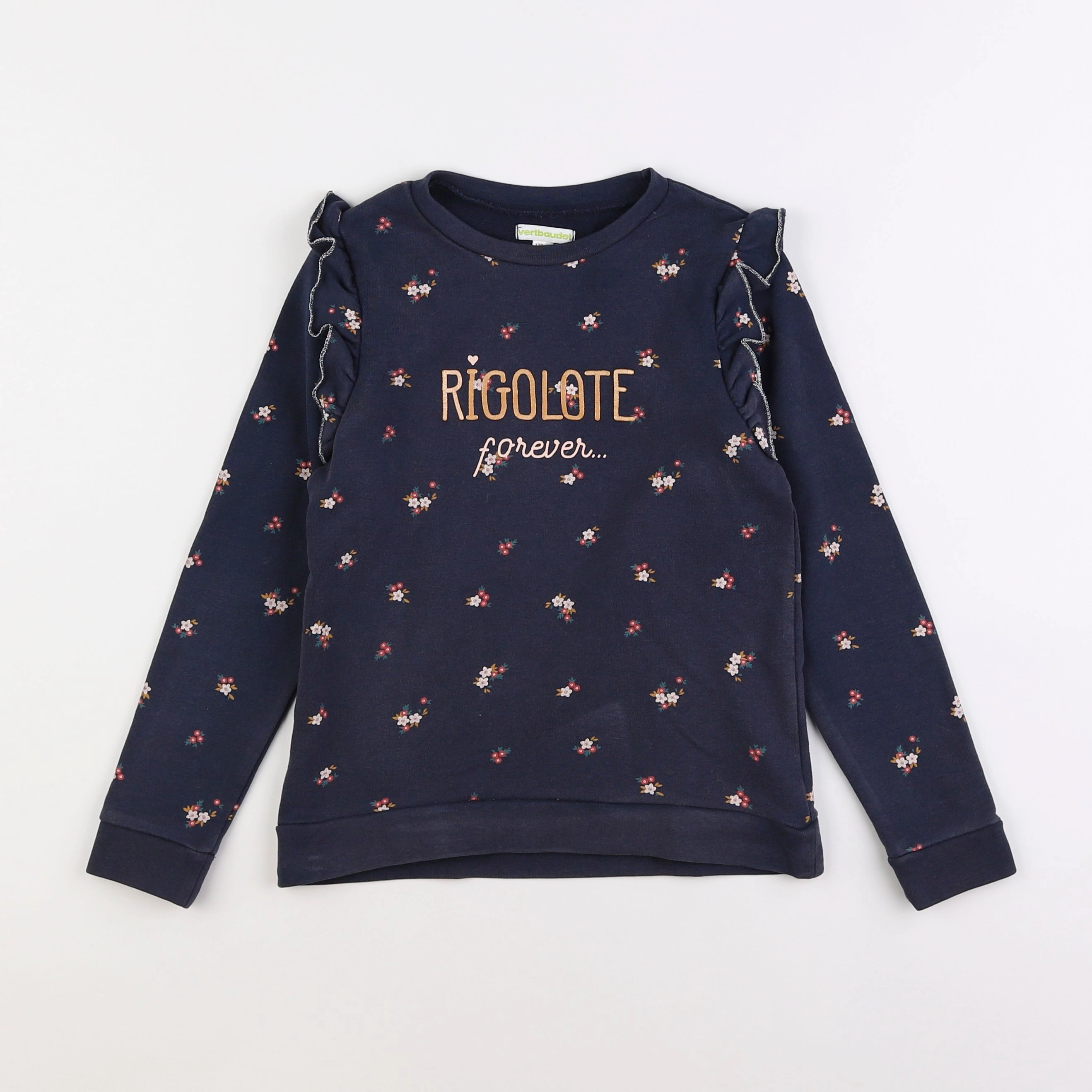 Vertbaudet - sweat bleu - 8 ans