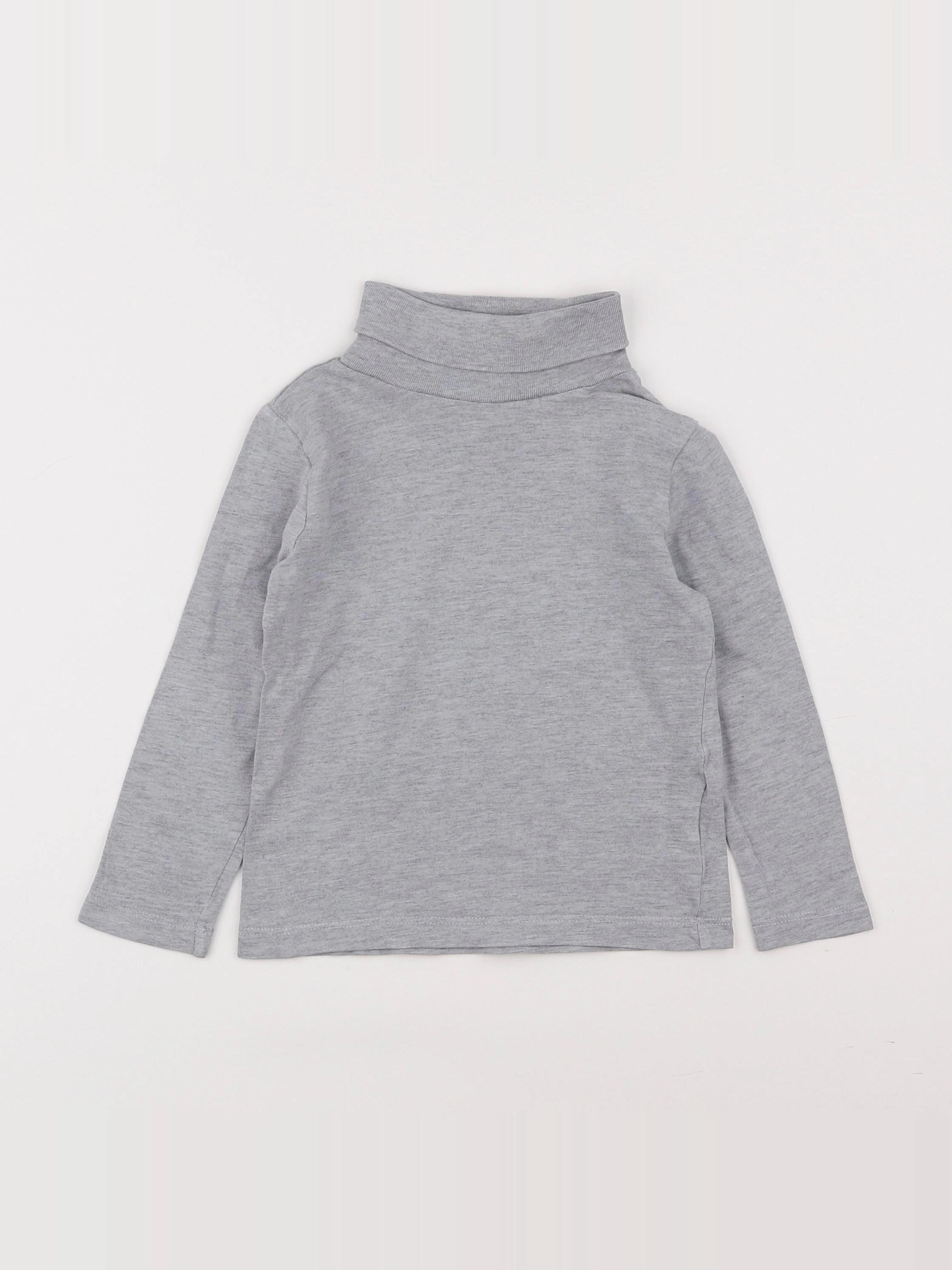 Monoprix - sous-pull gris - 3 ans