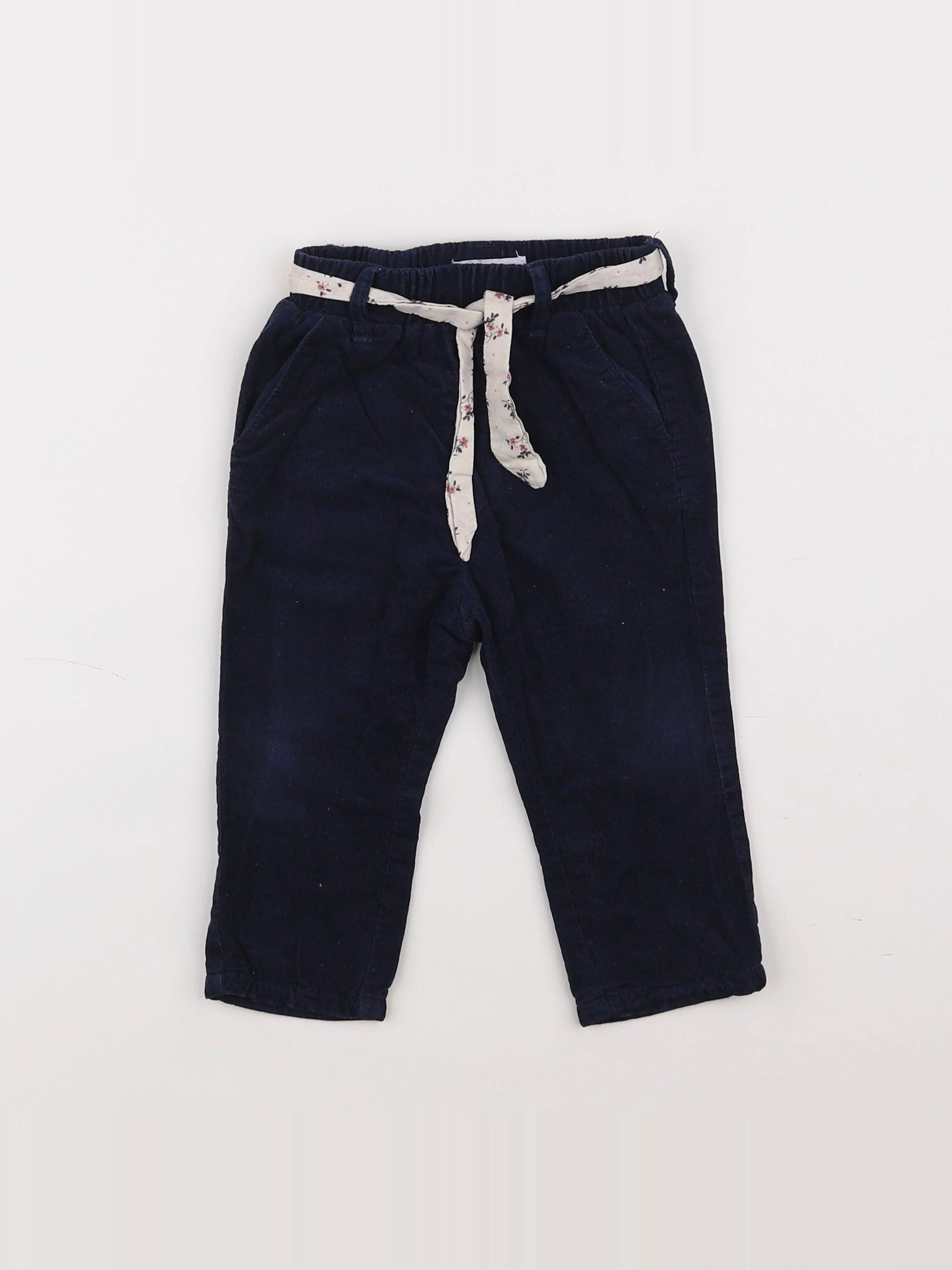 Vertbaudet - pantalon bleu - 9 mois