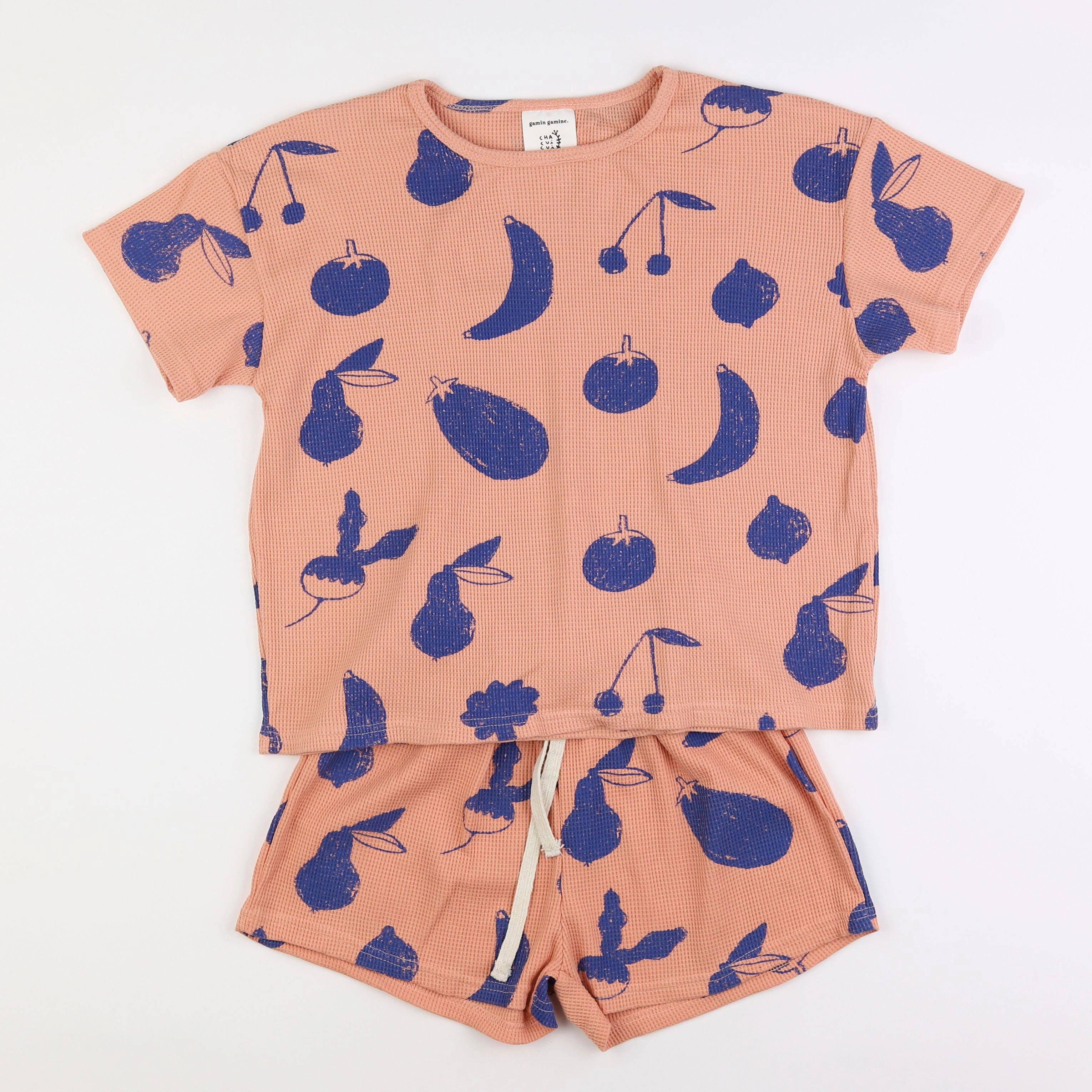 Gamin gamine - ensemble rose, bleu - 8/10 ans