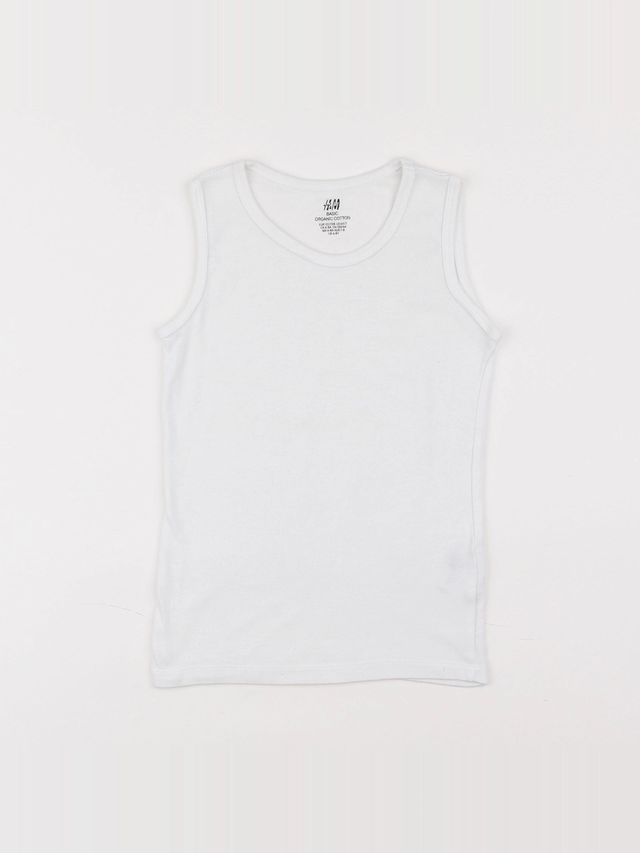 H&M - maillot de corps blanc - 6/8 ans