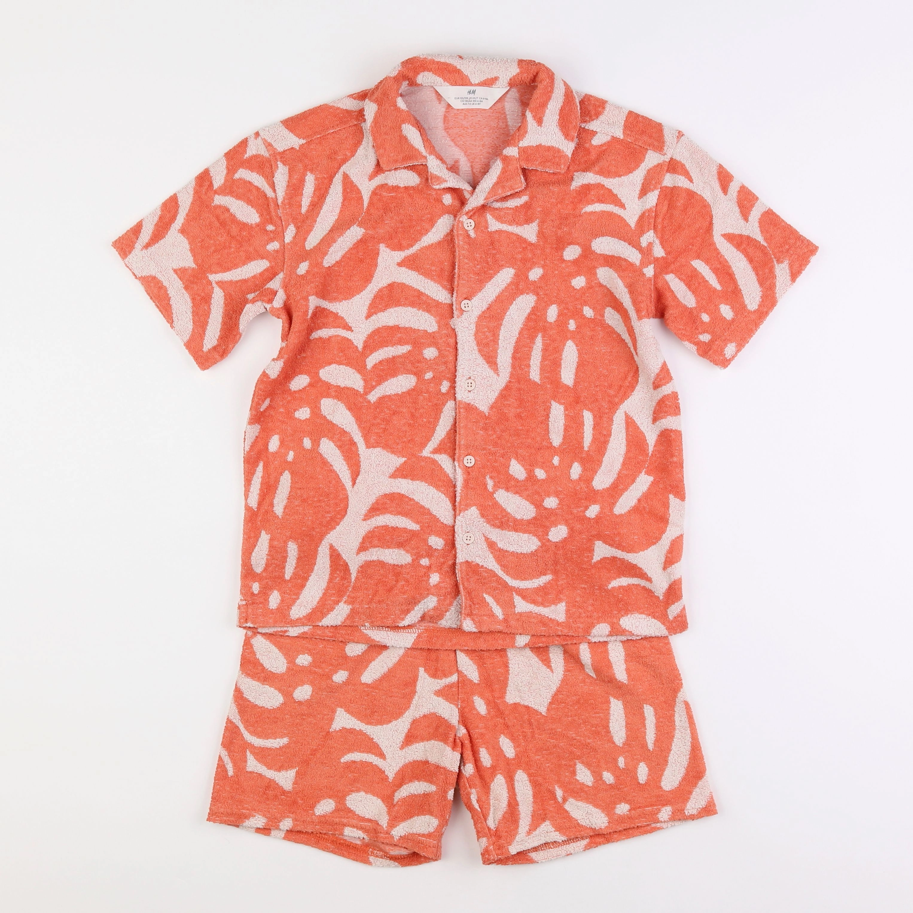 H&M - ensemble orange - 6/8 ans