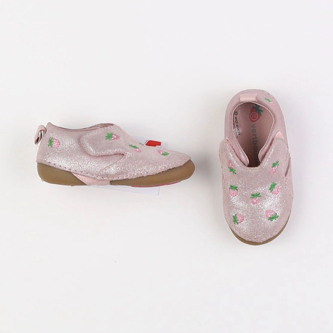 Vertbaudet - chaussons rose - pointure 19