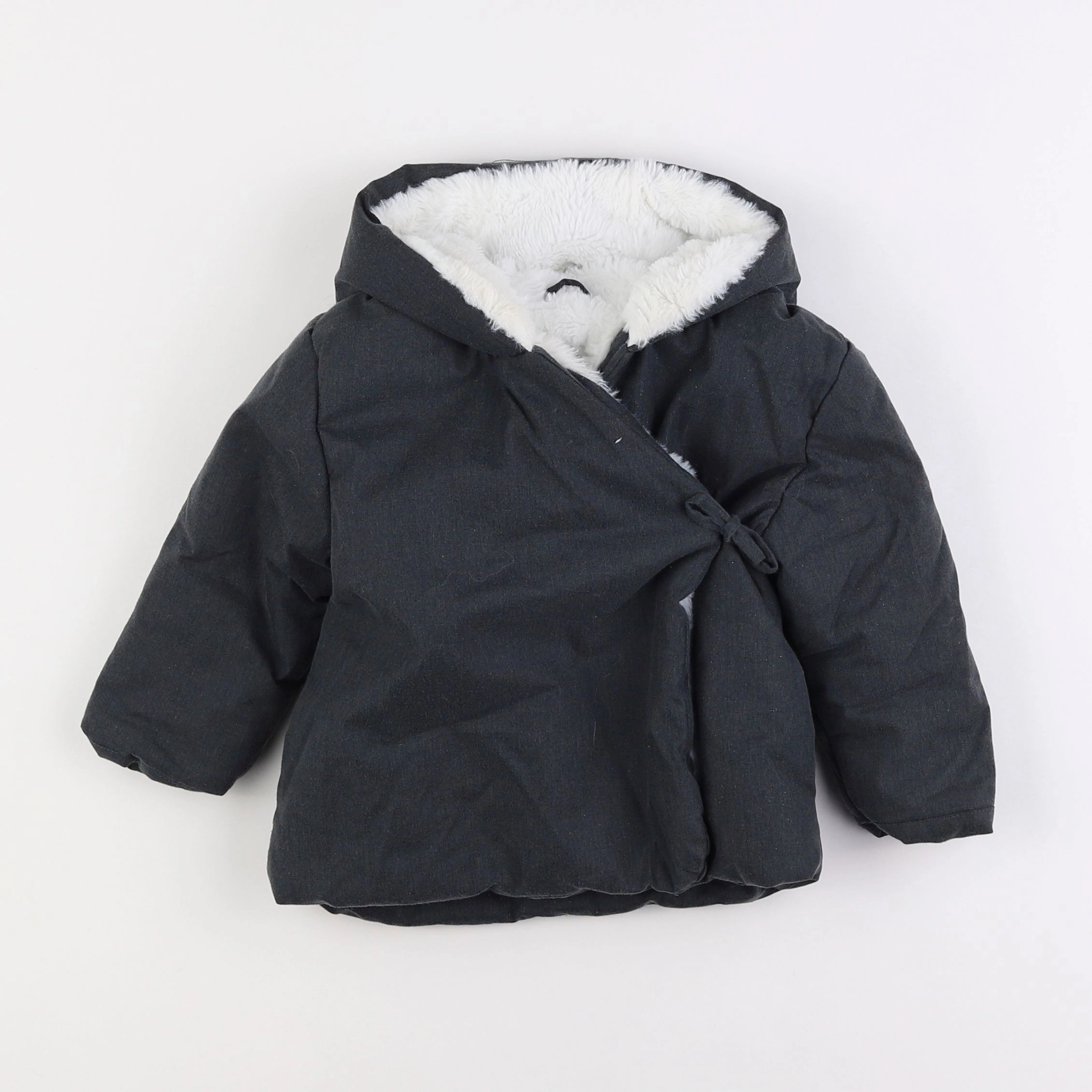 Vertbaudet - veste doublé gris - 18 mois