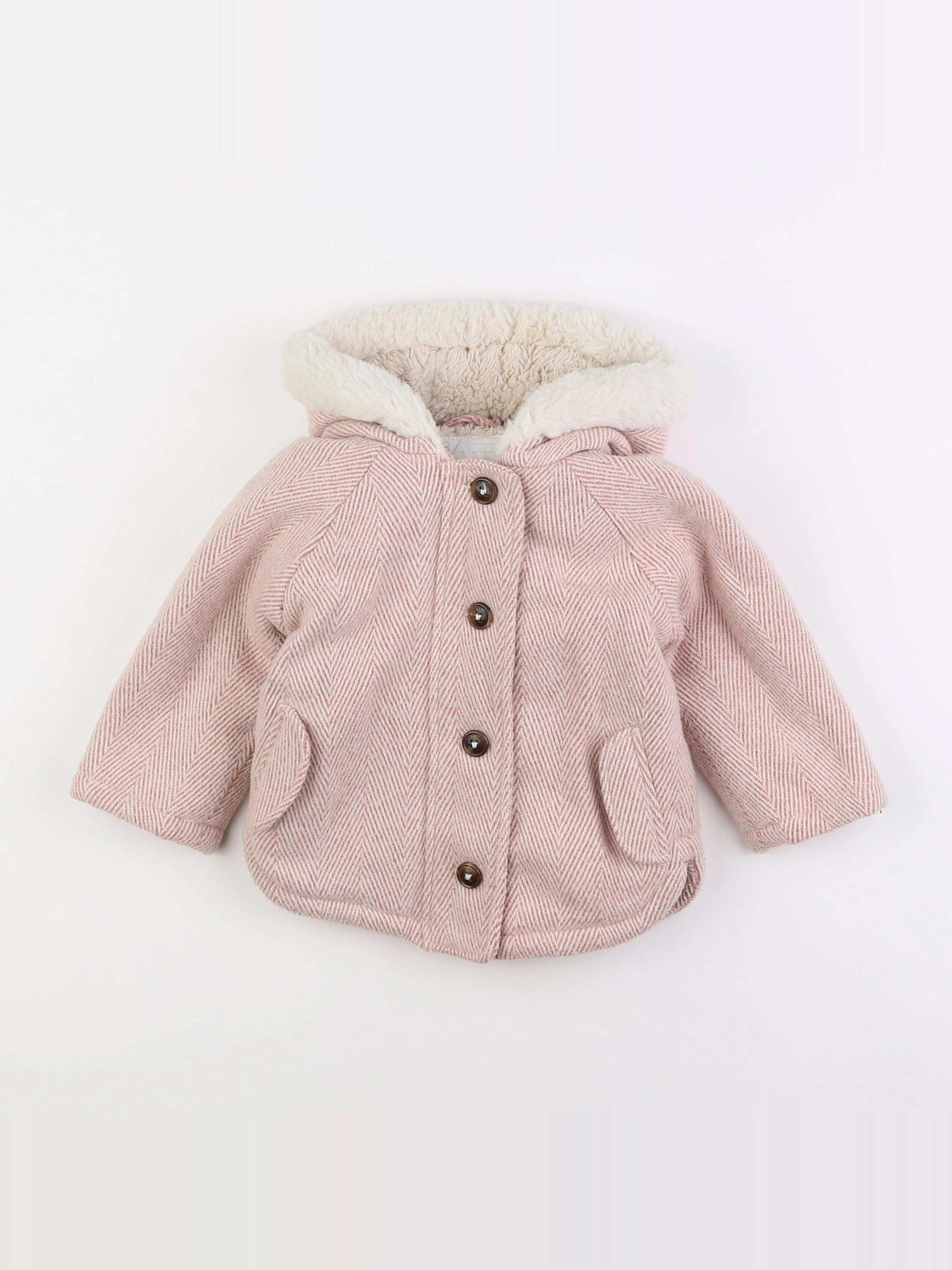 Vertbaudet - manteau rose - 18 mois