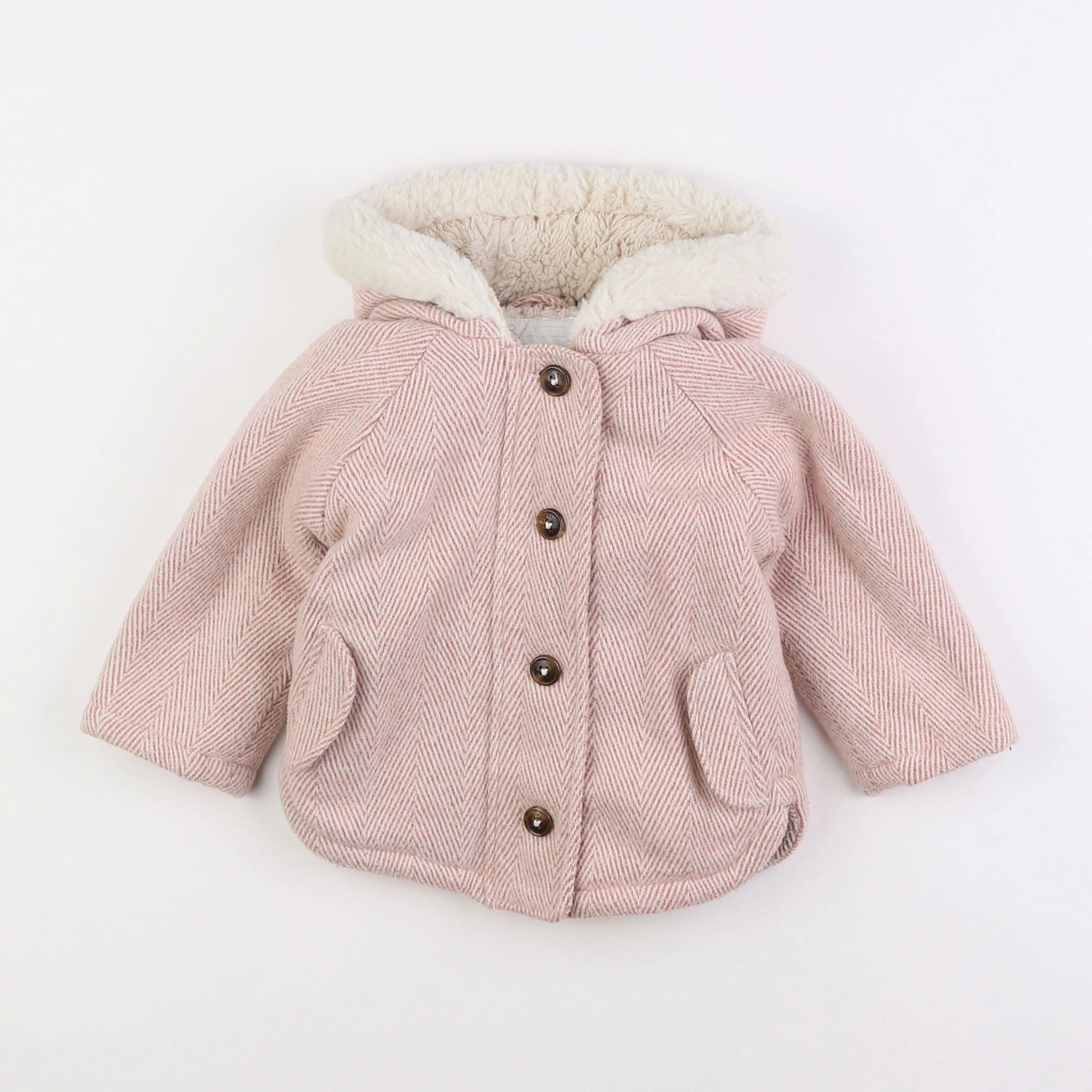 Vertbaudet - manteau rose - 18 mois