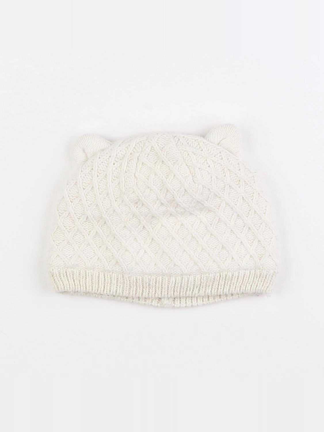Vertbaudet - bonnet blanc - 2/3 ans