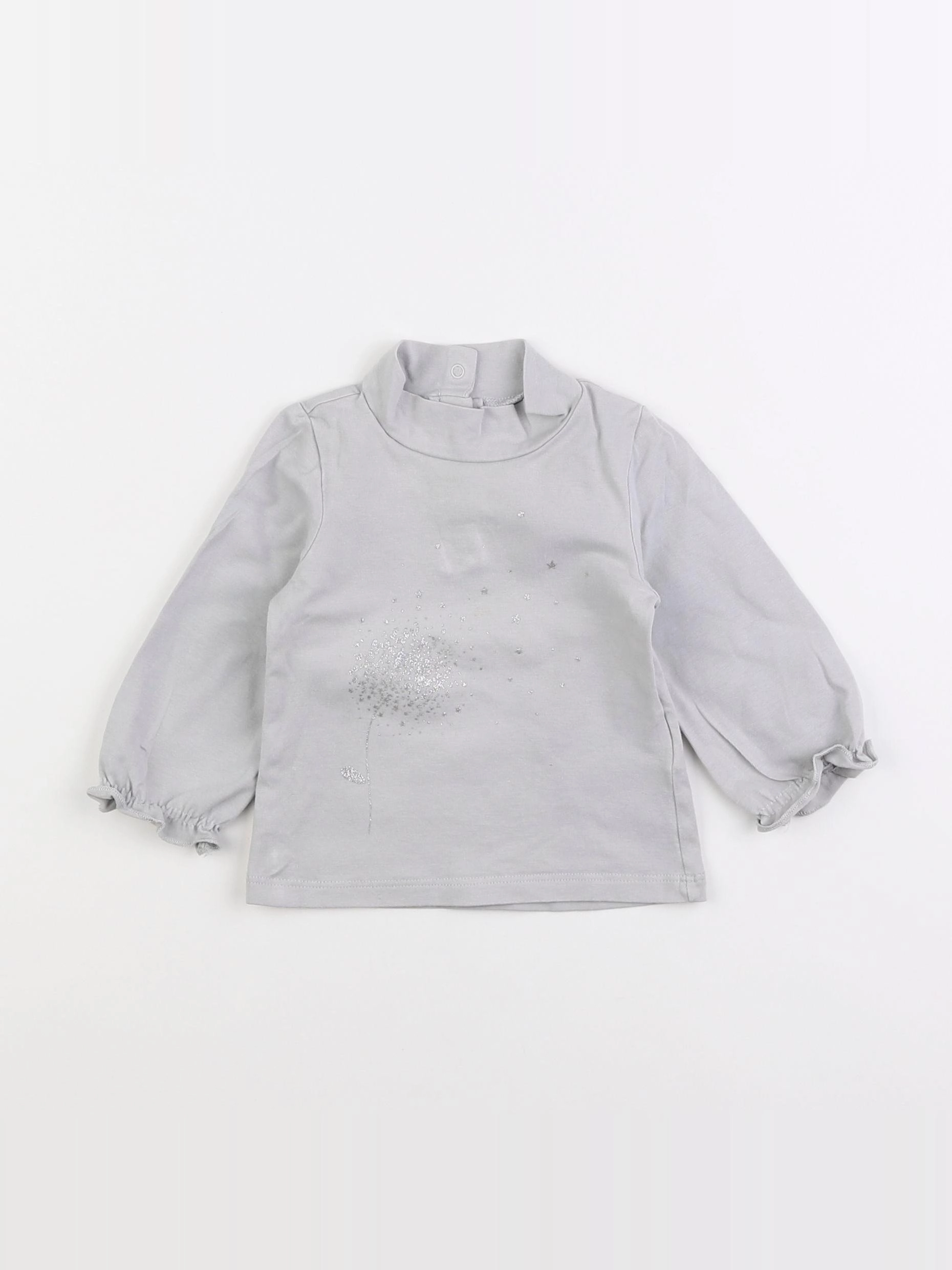 Vertbaudet - sous-pull gris - 6 mois