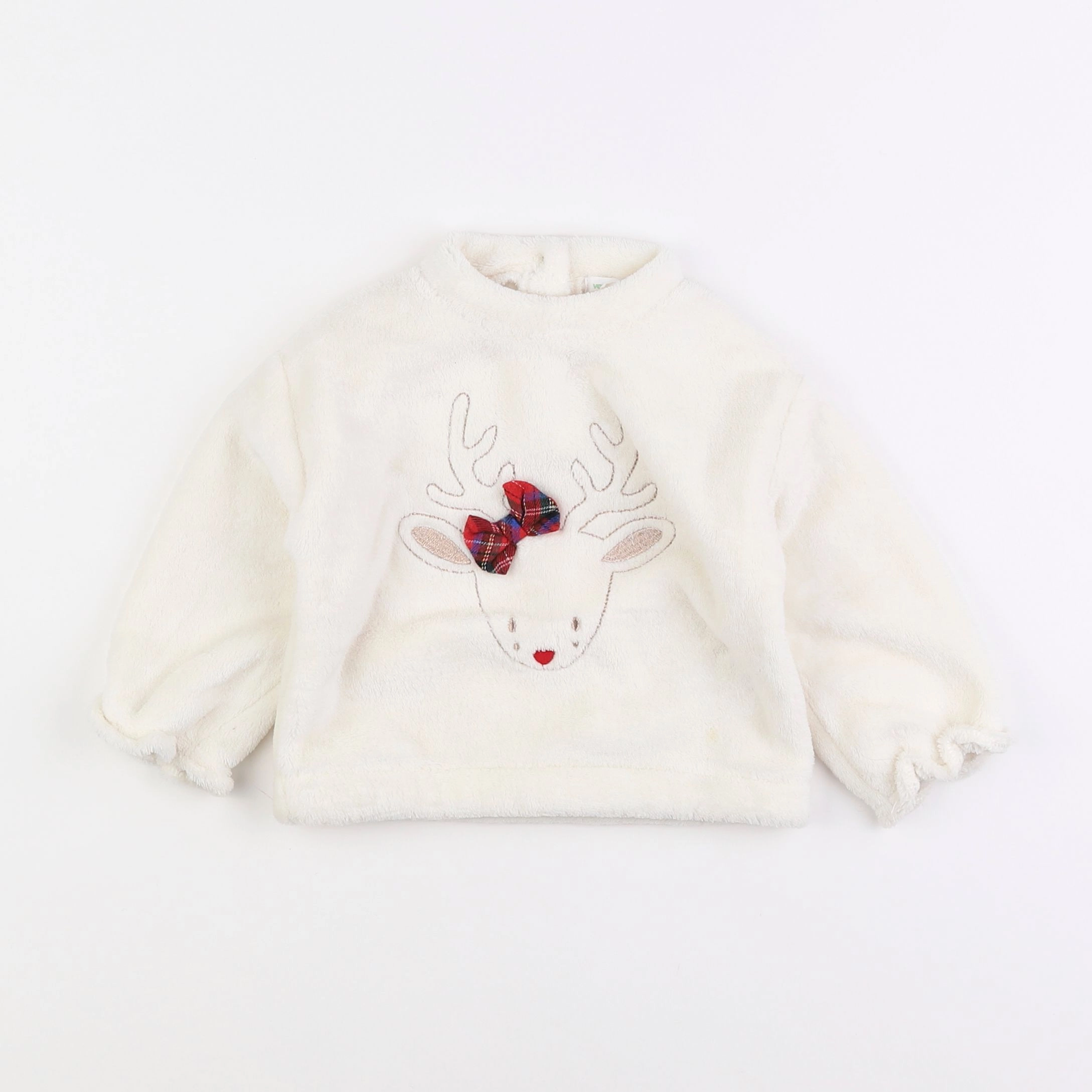 Vertbaudet - sweat blanc - 18 mois