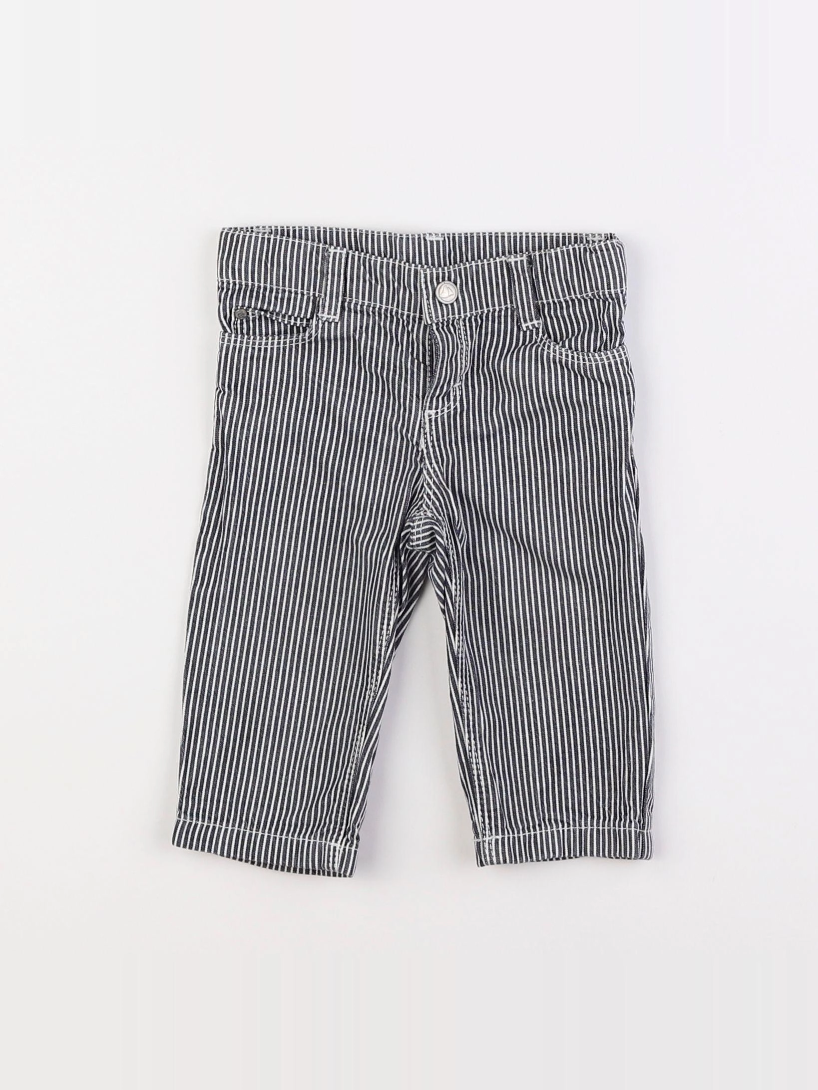 Petit Bateau - pantalon gris - 6 mois