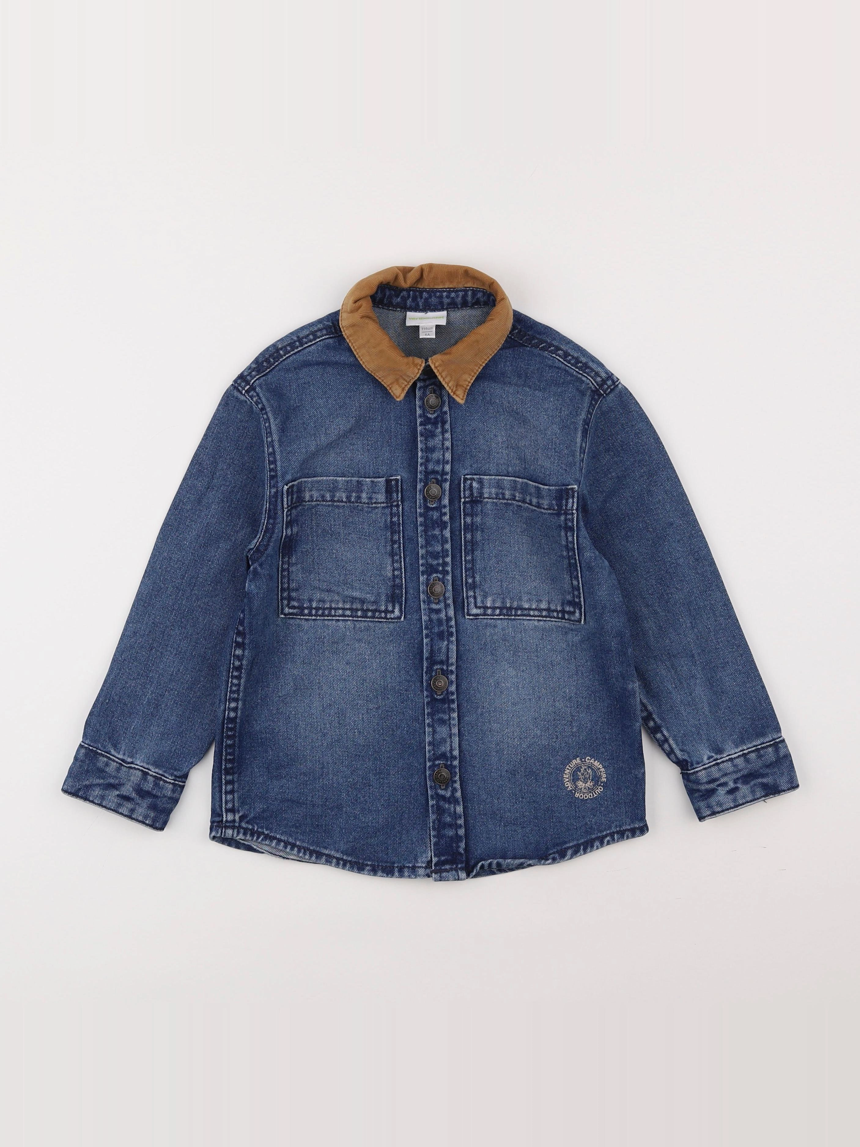 Vertbaudet - chemise bleu - 6 ans