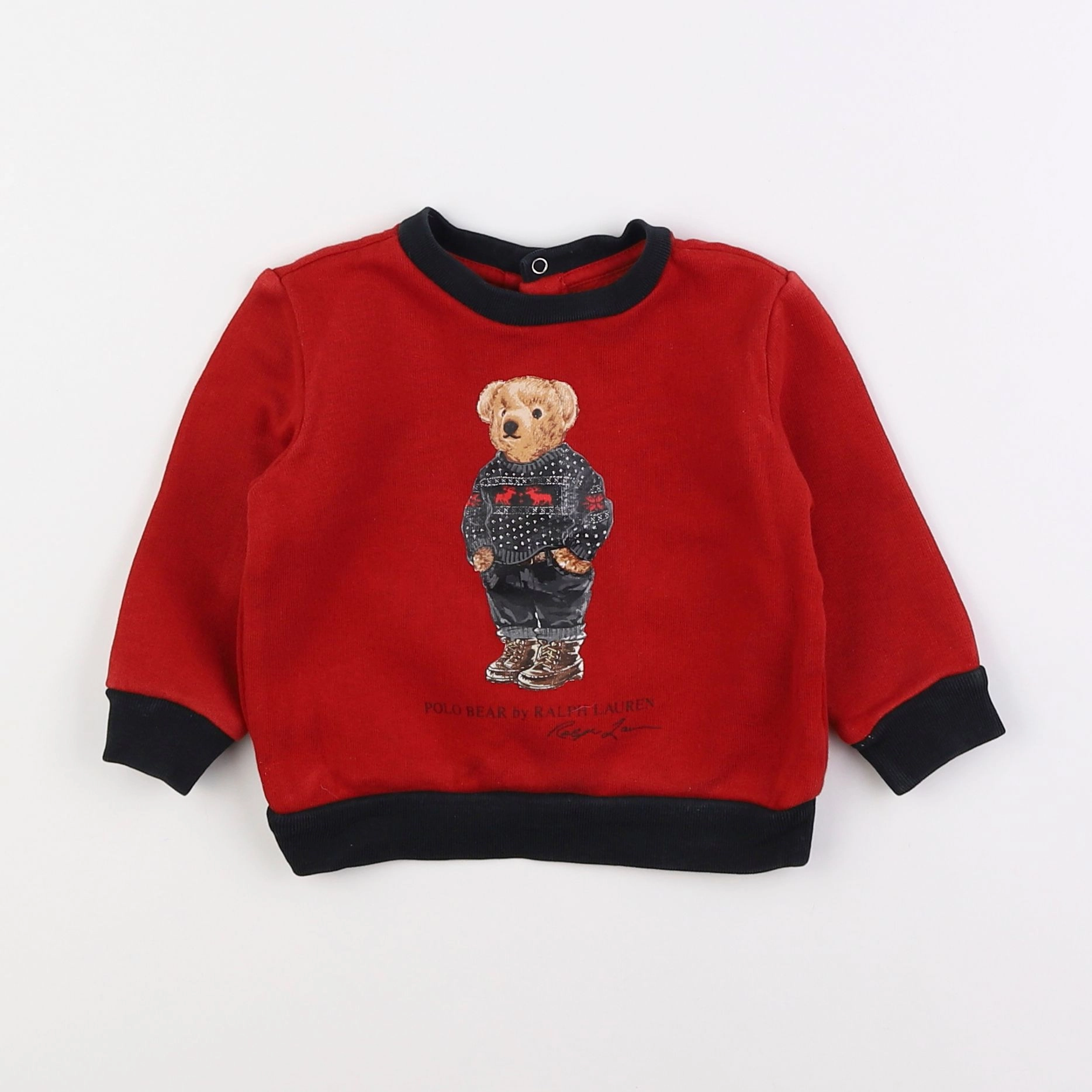 Ralph Lauren - sweat rouge - 9 mois