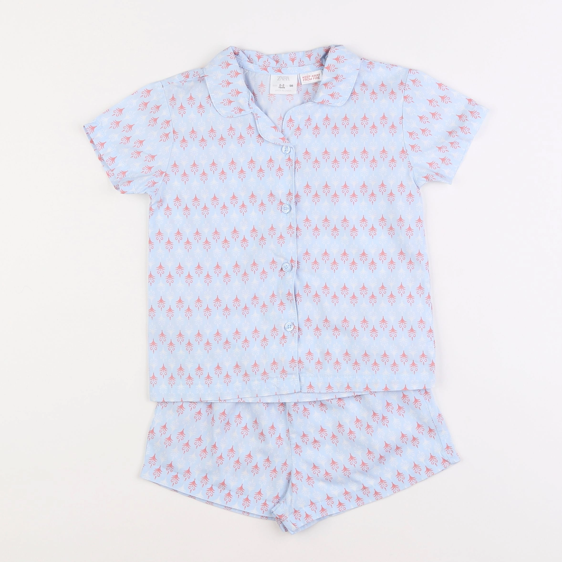 Zara - pyjama coton bleu - 2/3 ans